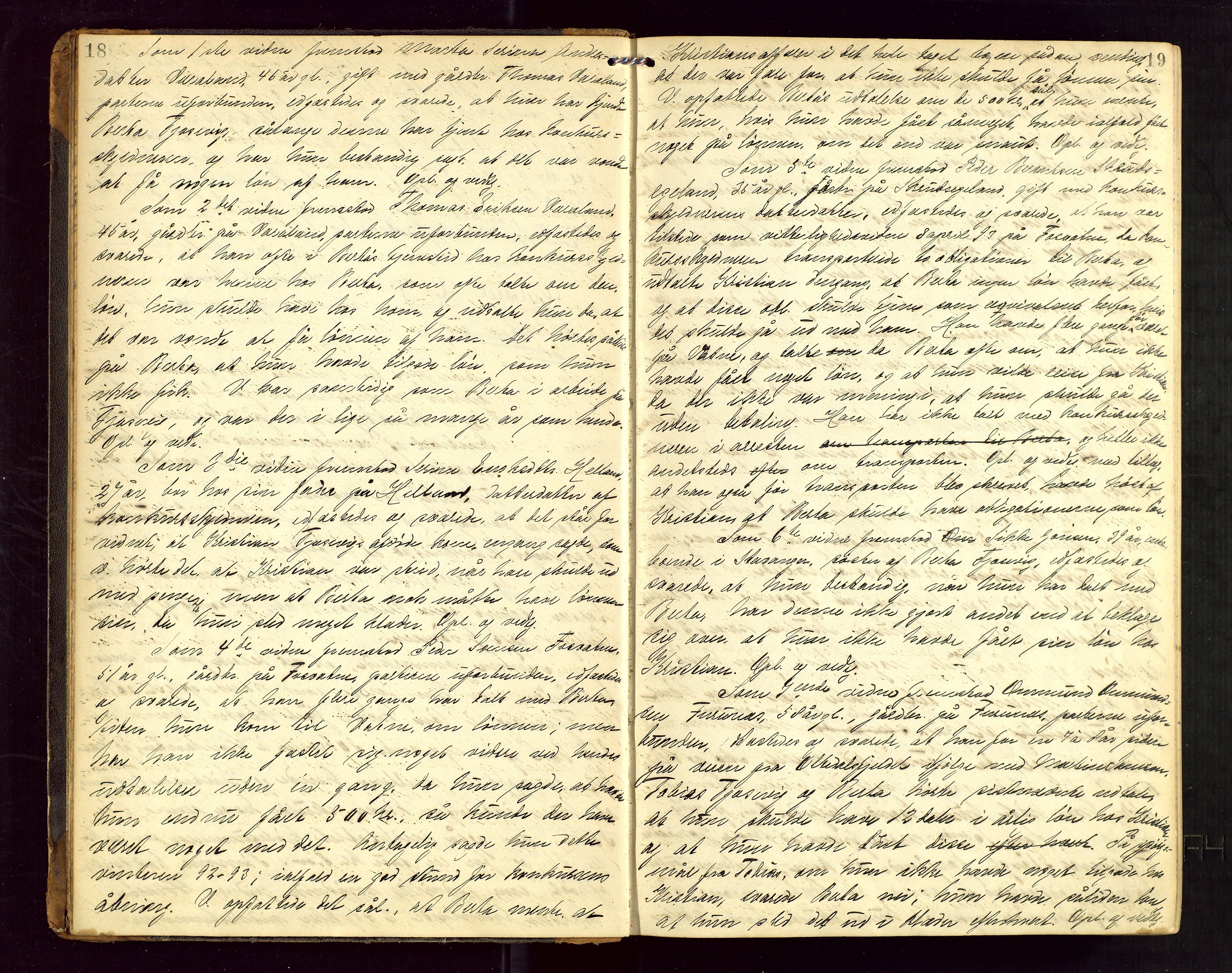 Jæren sorenskriveri, AV/SAST-A-100310/01/5/50/50BA/L0005: SKIFTEFORHANDLINGSPROTOKOLL, 1893-1901, s. 18-19