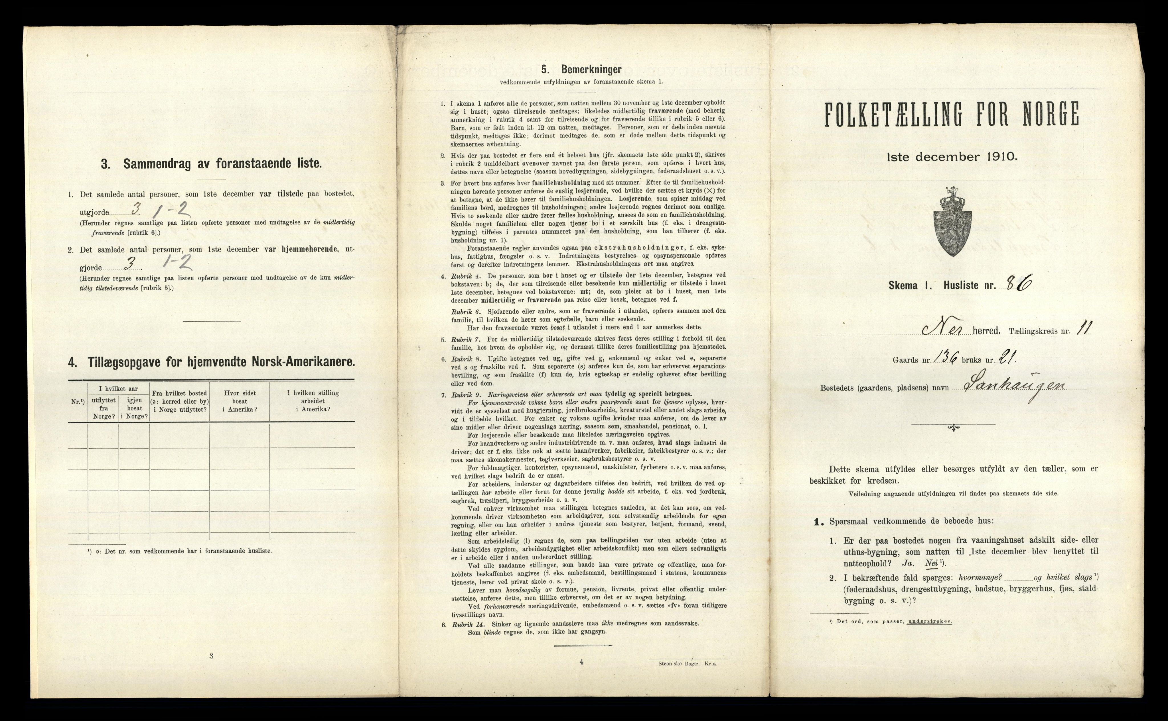 RA, Folketelling 1910 for 0236 Nes herred, 1910, s. 1656