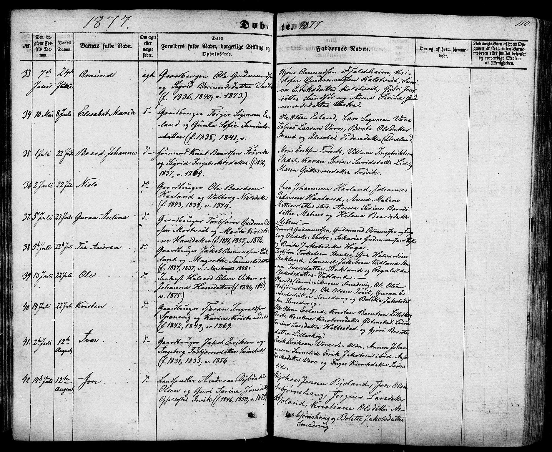 Skjold sokneprestkontor, AV/SAST-A-101847/H/Ha/Haa/L0008: Ministerialbok nr. A 8, 1856-1882, s. 110