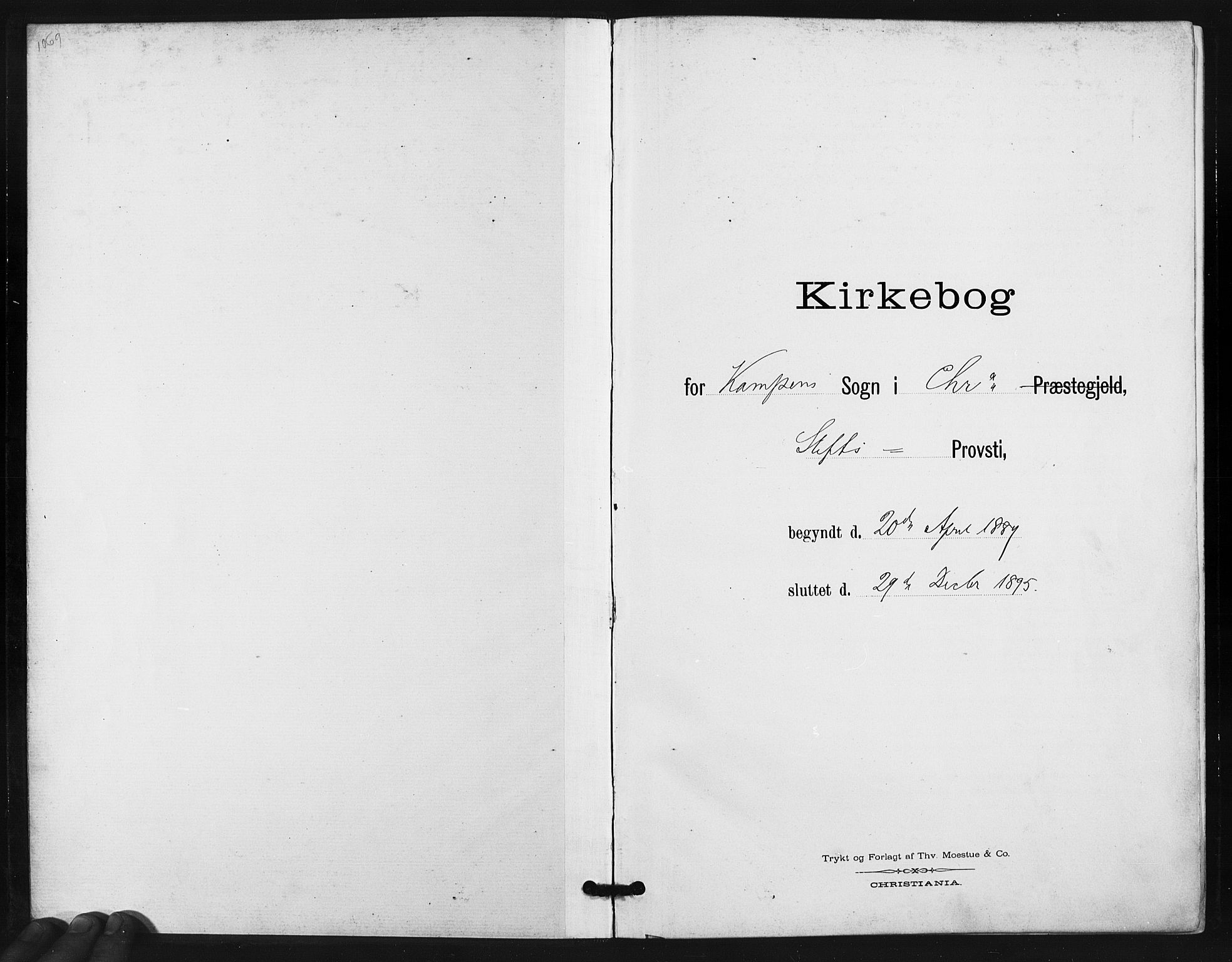 Kampen prestekontor Kirkebøker, SAO/A-10853/F/Fa/L0006: Ministerialbok nr. I 6, 1889-1896