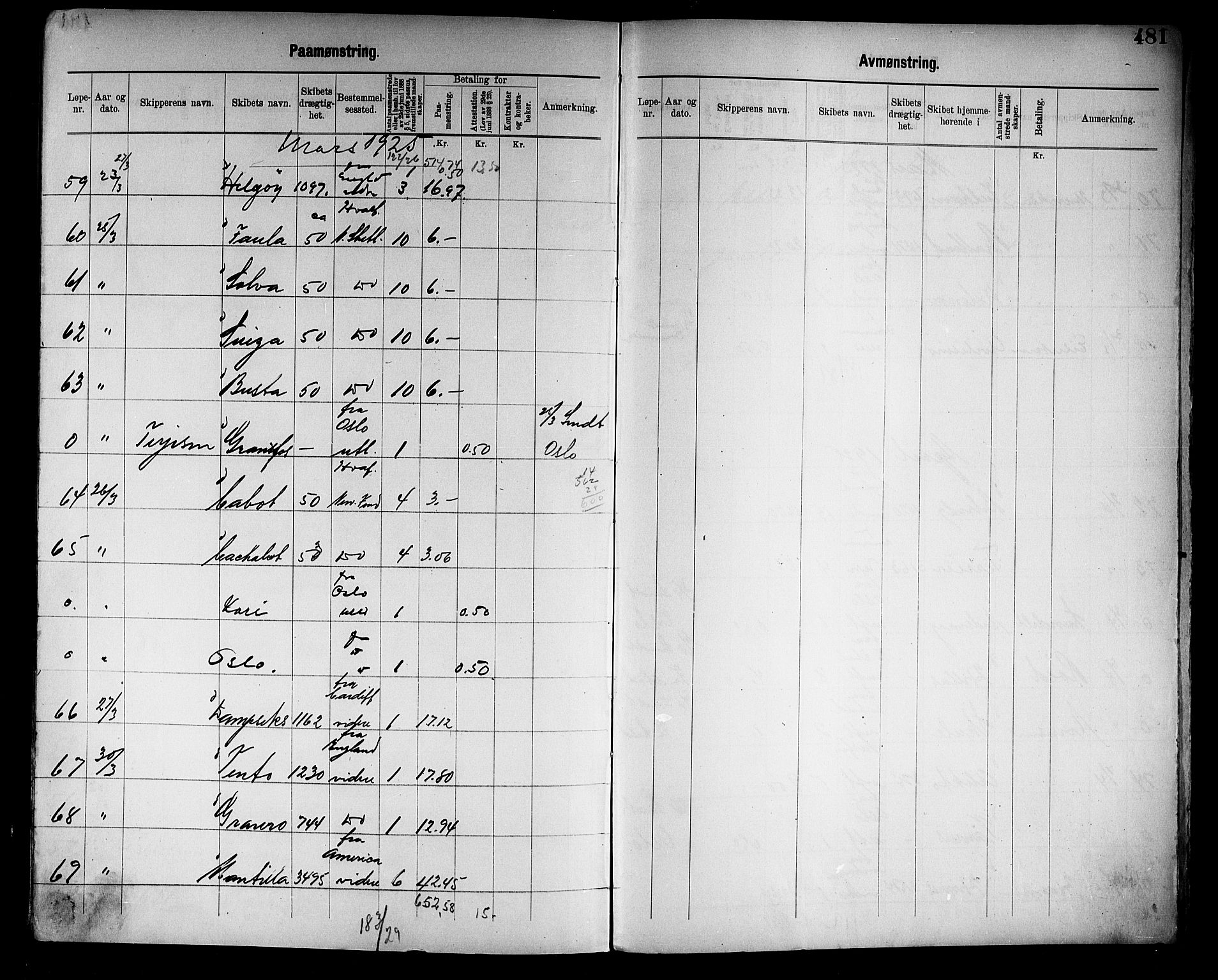 Tønsberg innrulleringskontor, SAKO/A-786/H/Ha/L0007: Mønstringsjournal, 1915-1925, s. 484