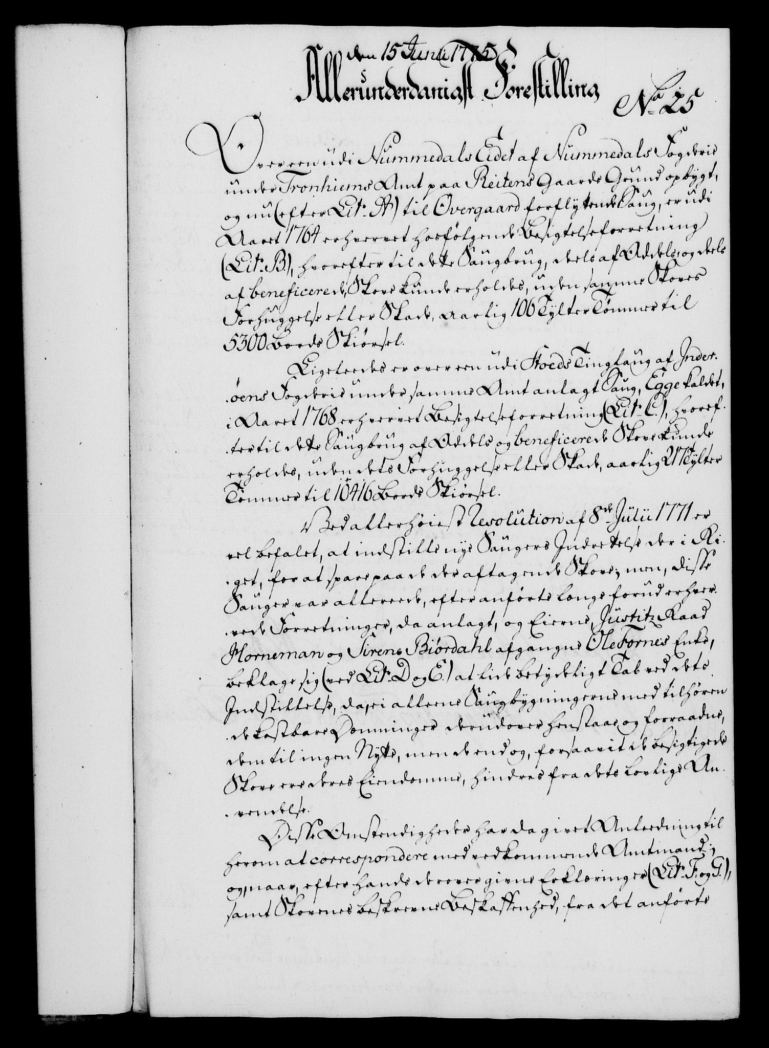 Rentekammeret, Kammerkanselliet, AV/RA-EA-3111/G/Gf/Gfa/L0057: Norsk relasjons- og resolusjonsprotokoll (merket RK 52.57), 1775, s. 114