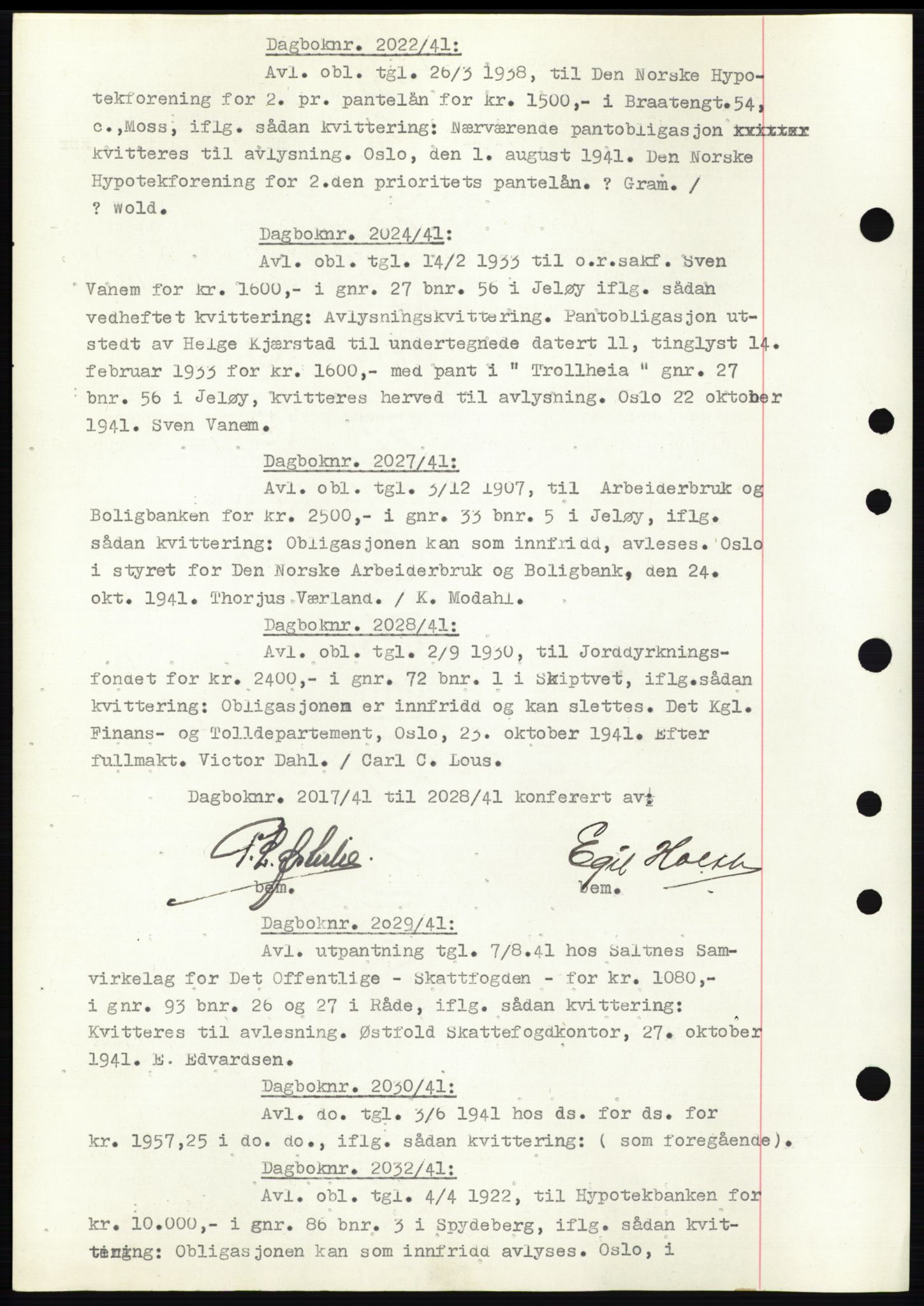 Moss sorenskriveri, SAO/A-10168: Pantebok nr. C10, 1938-1950, Dagboknr: 2022/1941