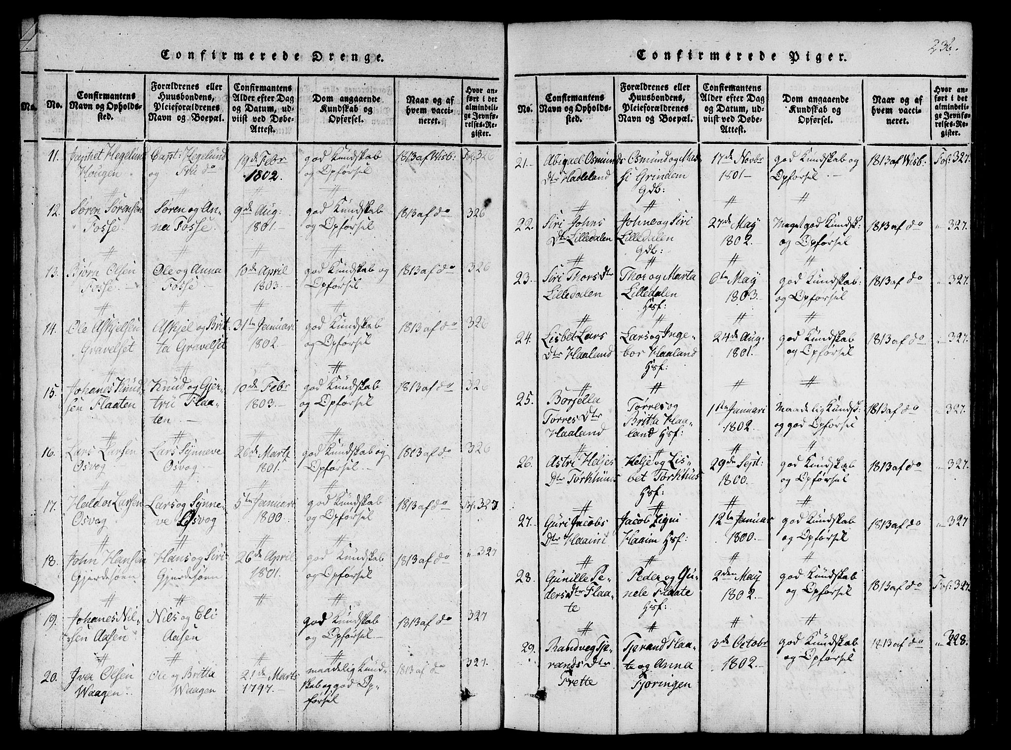 Etne sokneprestembete, SAB/A-75001/H/Haa: Ministerialbok nr. A 6, 1815-1831, s. 236