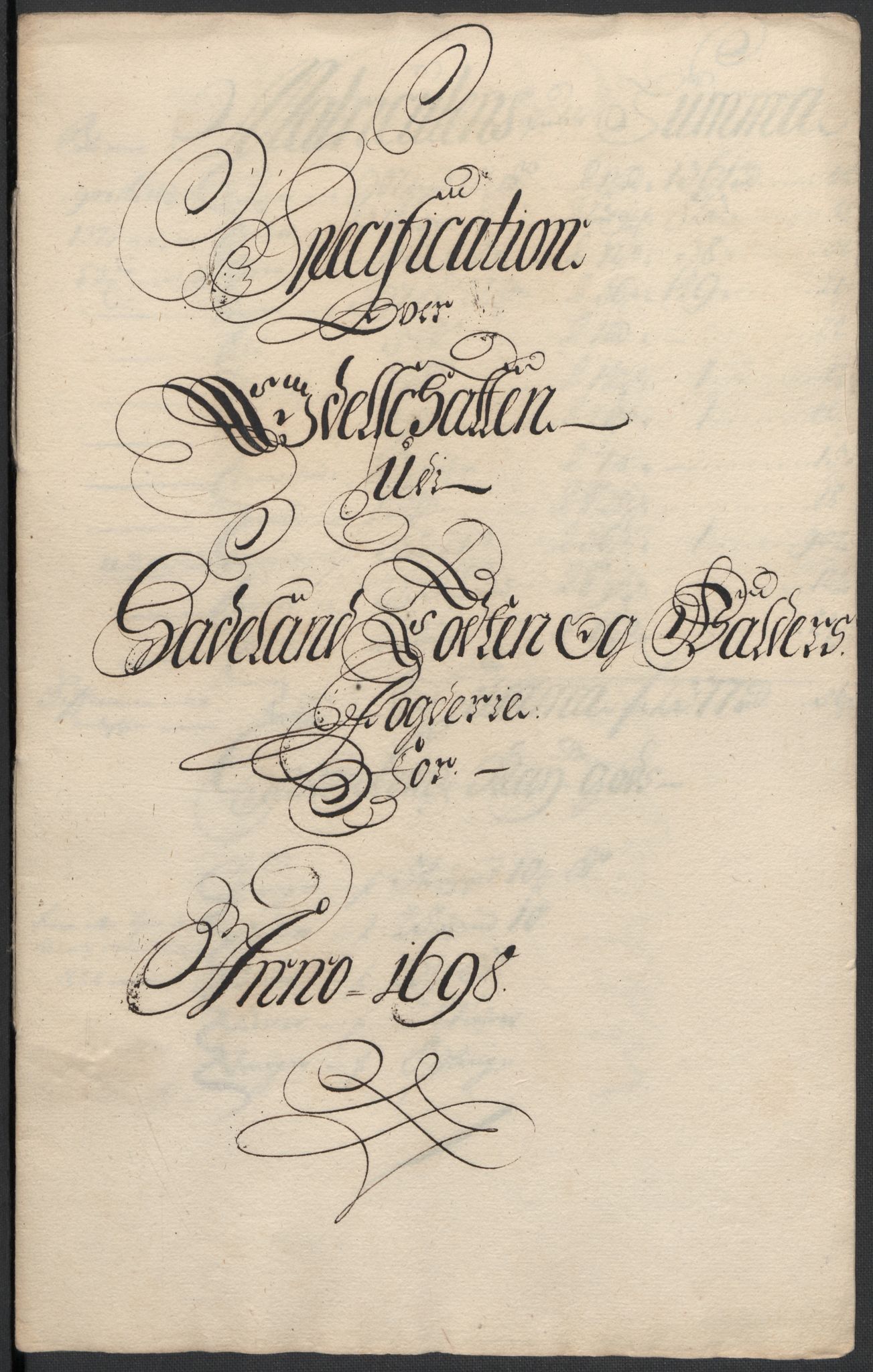 Rentekammeret inntil 1814, Reviderte regnskaper, Fogderegnskap, RA/EA-4092/R18/L1296: Fogderegnskap Hadeland, Toten og Valdres, 1698, s. 212