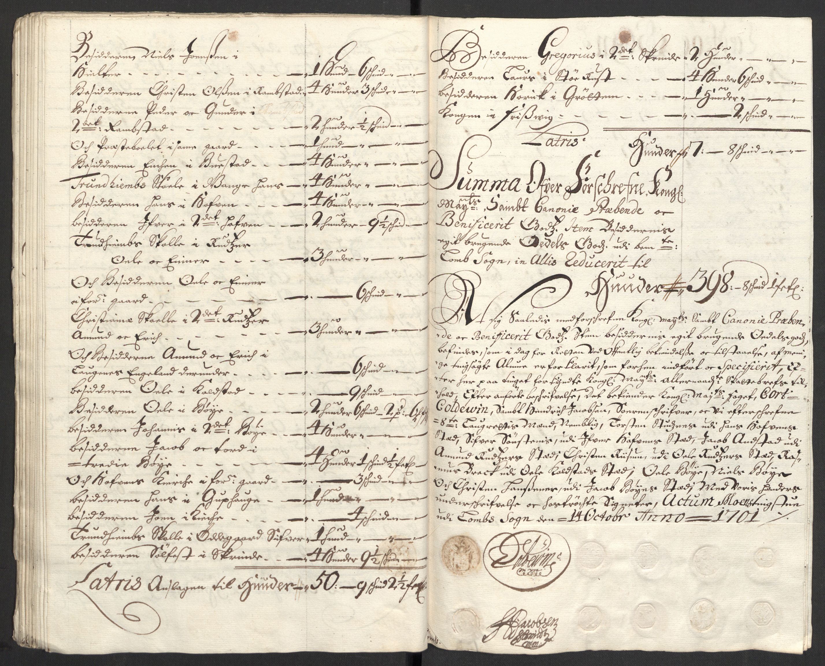 Rentekammeret inntil 1814, Reviderte regnskaper, Fogderegnskap, RA/EA-4092/R17/L1174: Fogderegnskap Gudbrandsdal, 1701, s. 176
