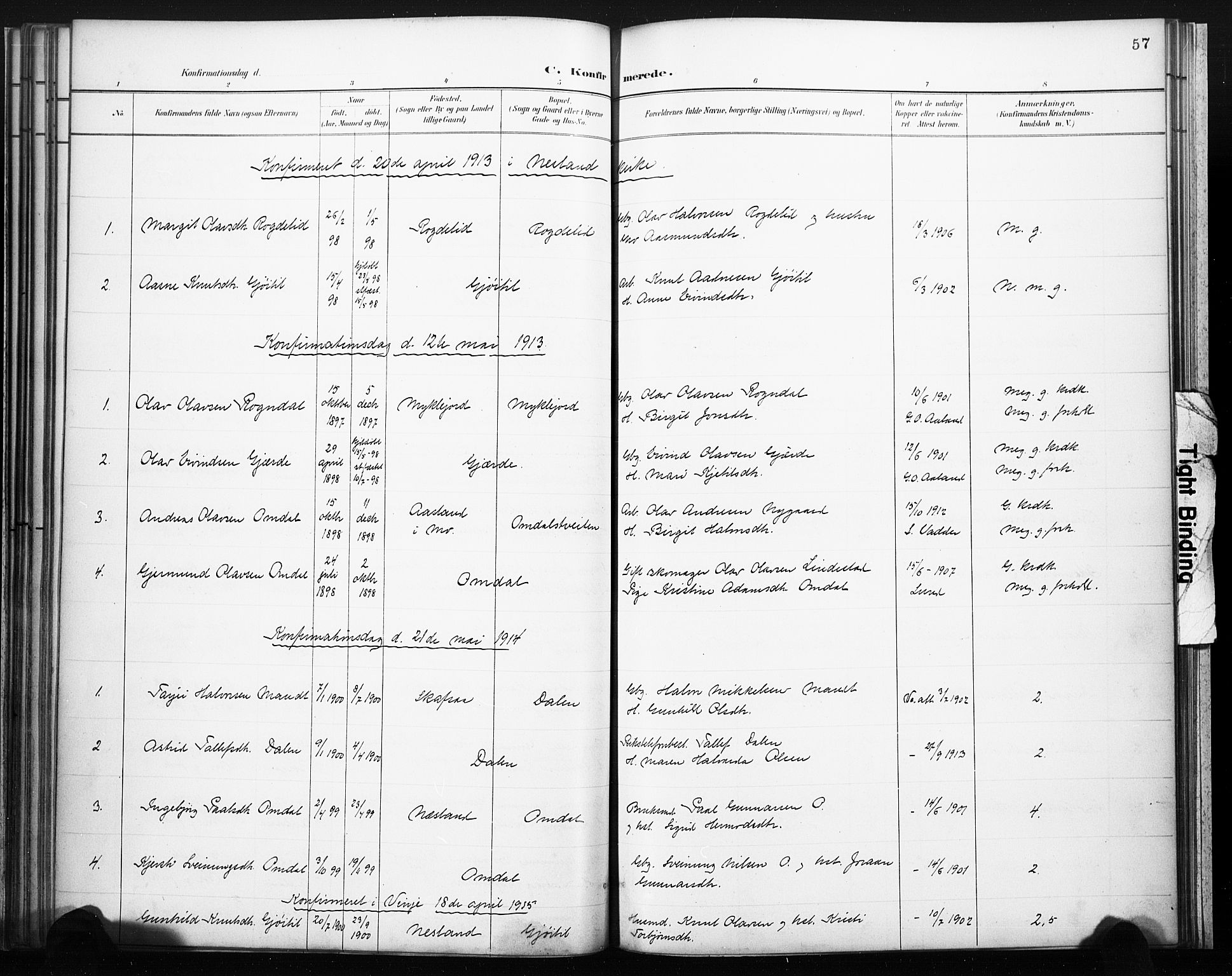 Lårdal kirkebøker, AV/SAKO-A-284/F/Fb/L0002: Ministerialbok nr. II 2, 1887-1918, s. 57