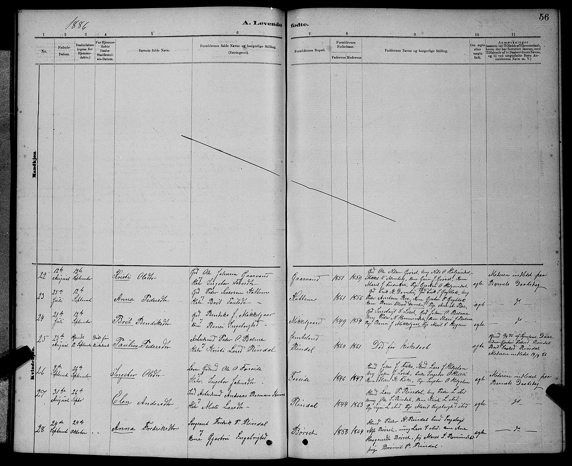 Ministerialprotokoller, klokkerbøker og fødselsregistre - Møre og Romsdal, AV/SAT-A-1454/598/L1077: Klokkerbok nr. 598C02, 1879-1891, s. 56