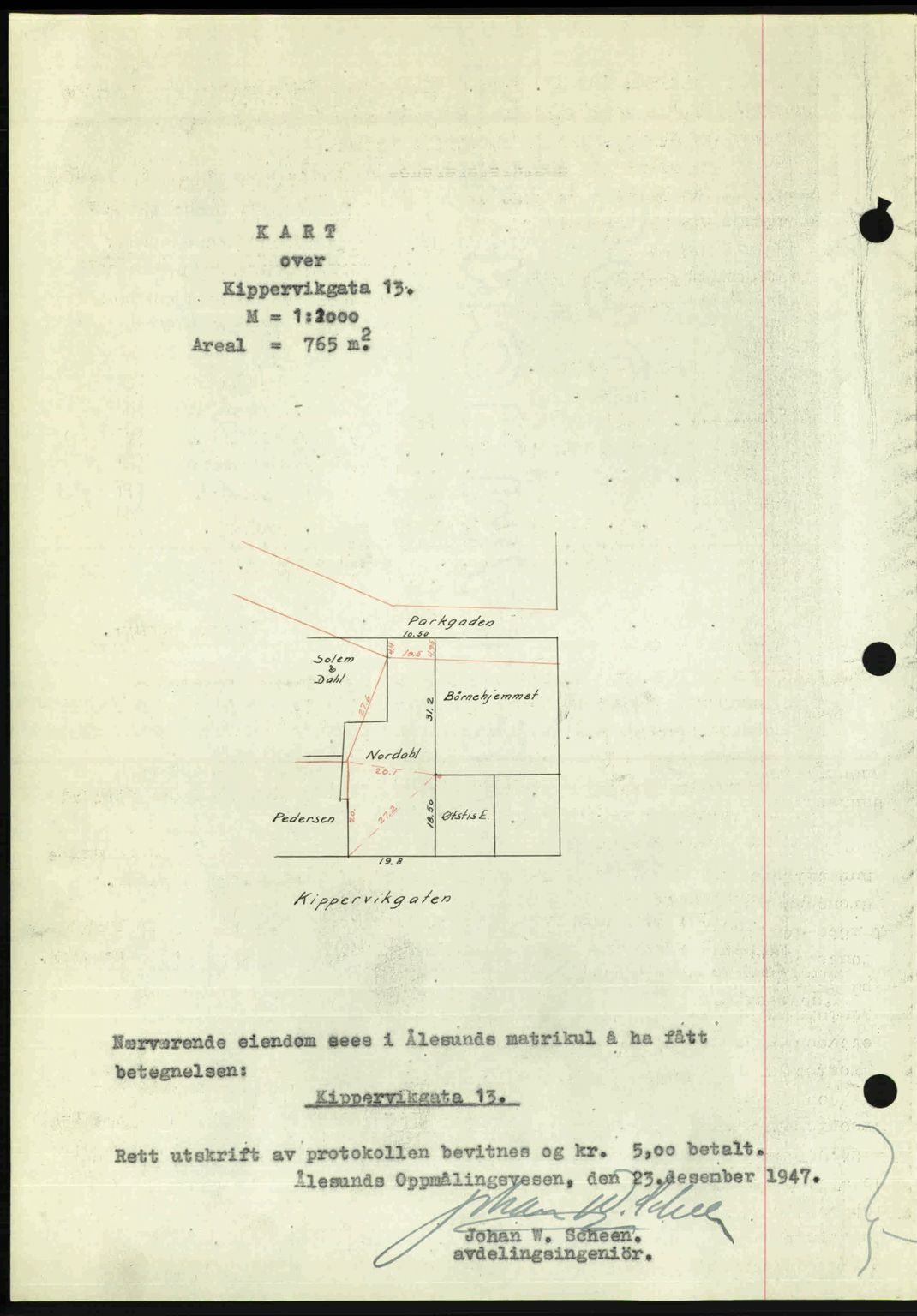 Ålesund byfogd, AV/SAT-A-4384: Pantebok nr. 37A (1), 1947-1949, Dagboknr: 816/1947