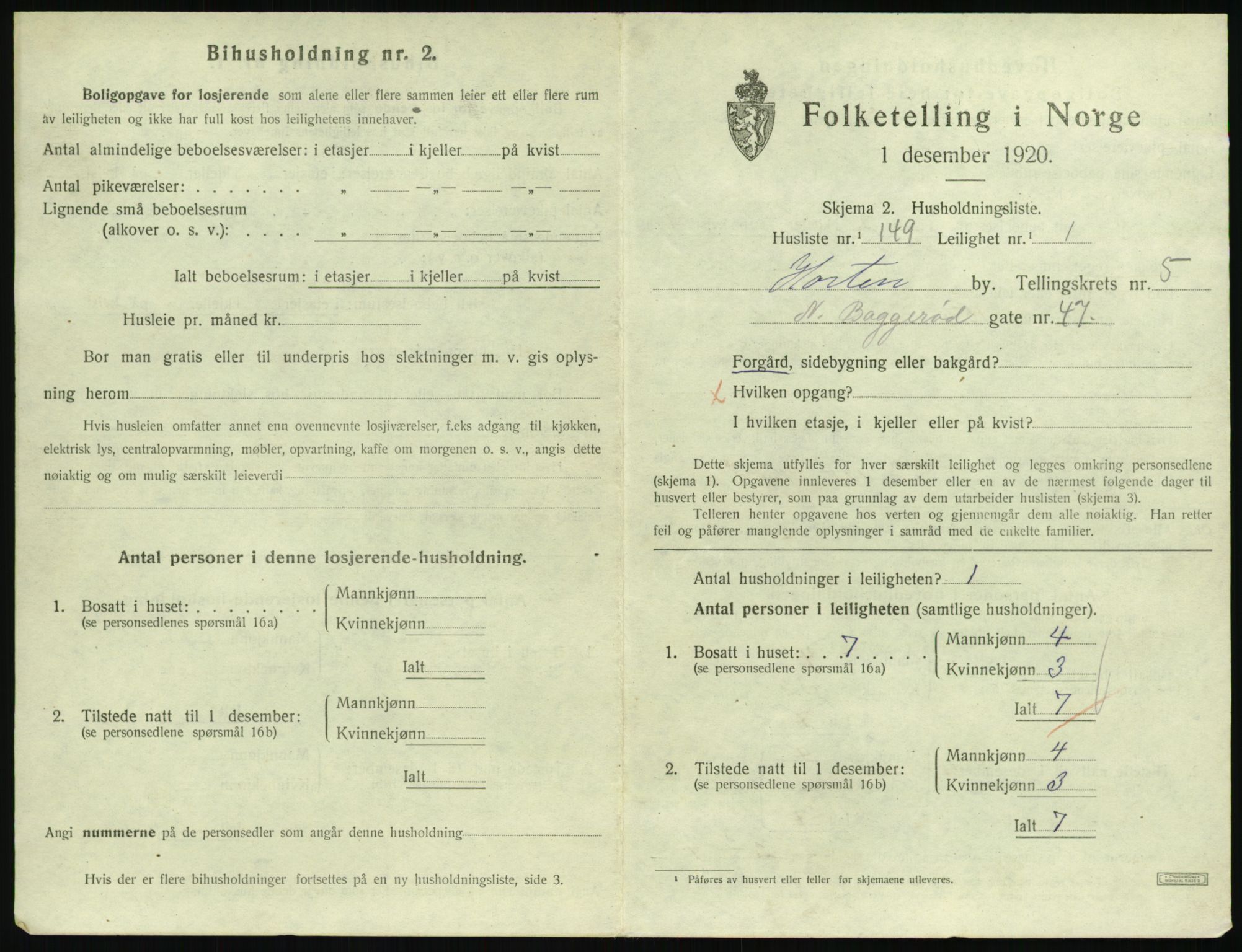 SAKO, Folketelling 1920 for 0703 Horten kjøpstad, 1920, s. 6171