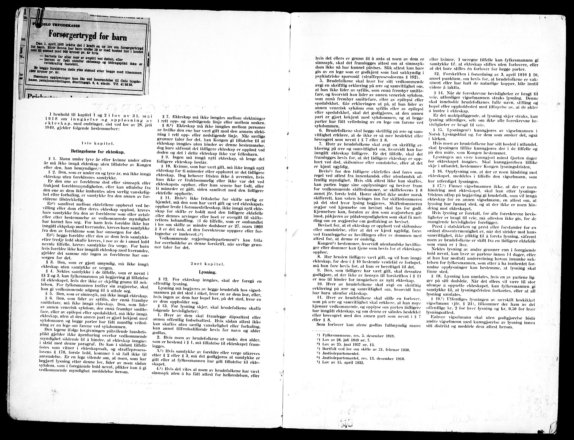 Paulus prestekontor Kirkebøker, SAO/A-10871/H/Ha/L0008: Lysningsprotokoll nr. 8, 1953-1965