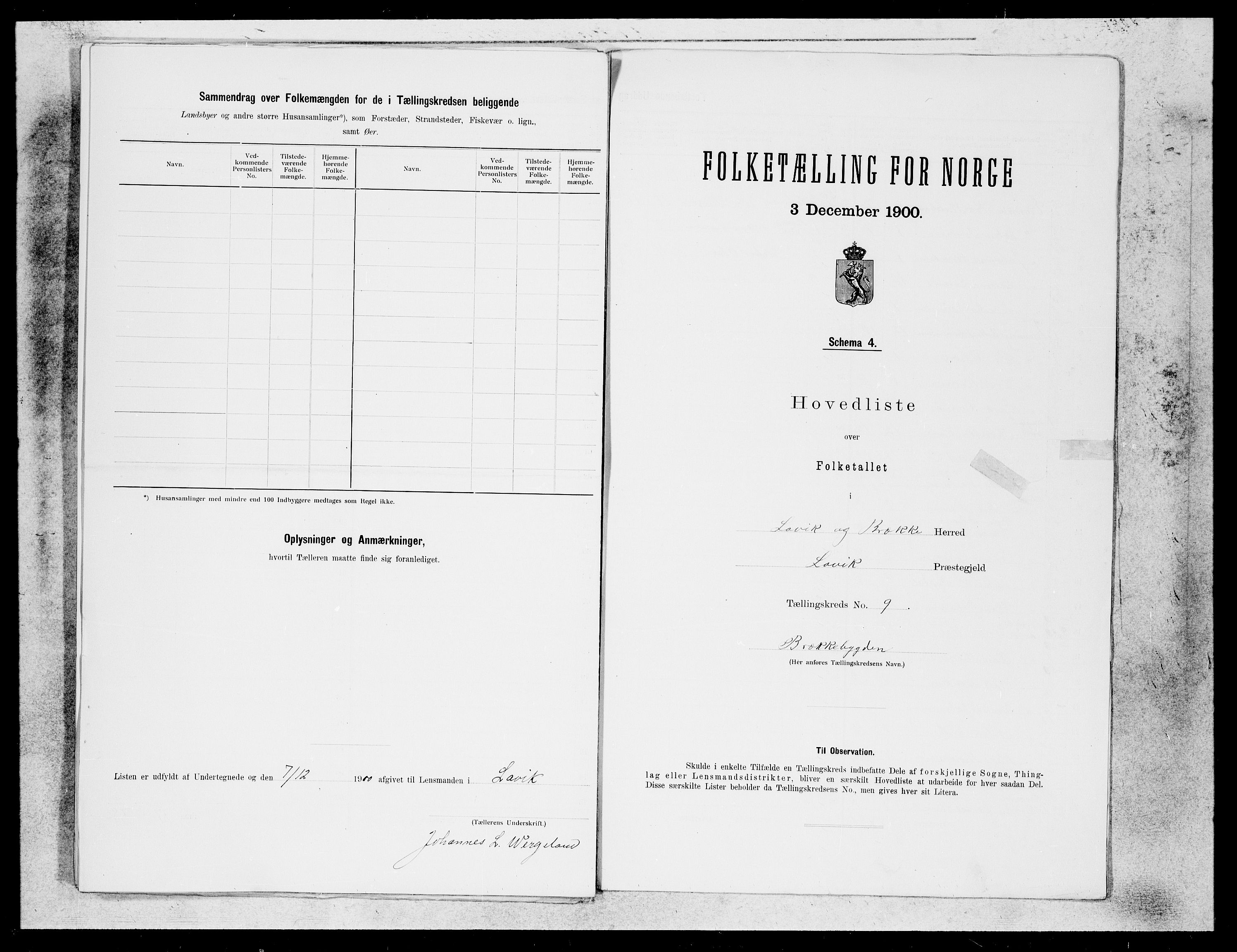 SAB, Folketelling 1900 for 1415 Lavik og Brekke herred, 1900, s. 18