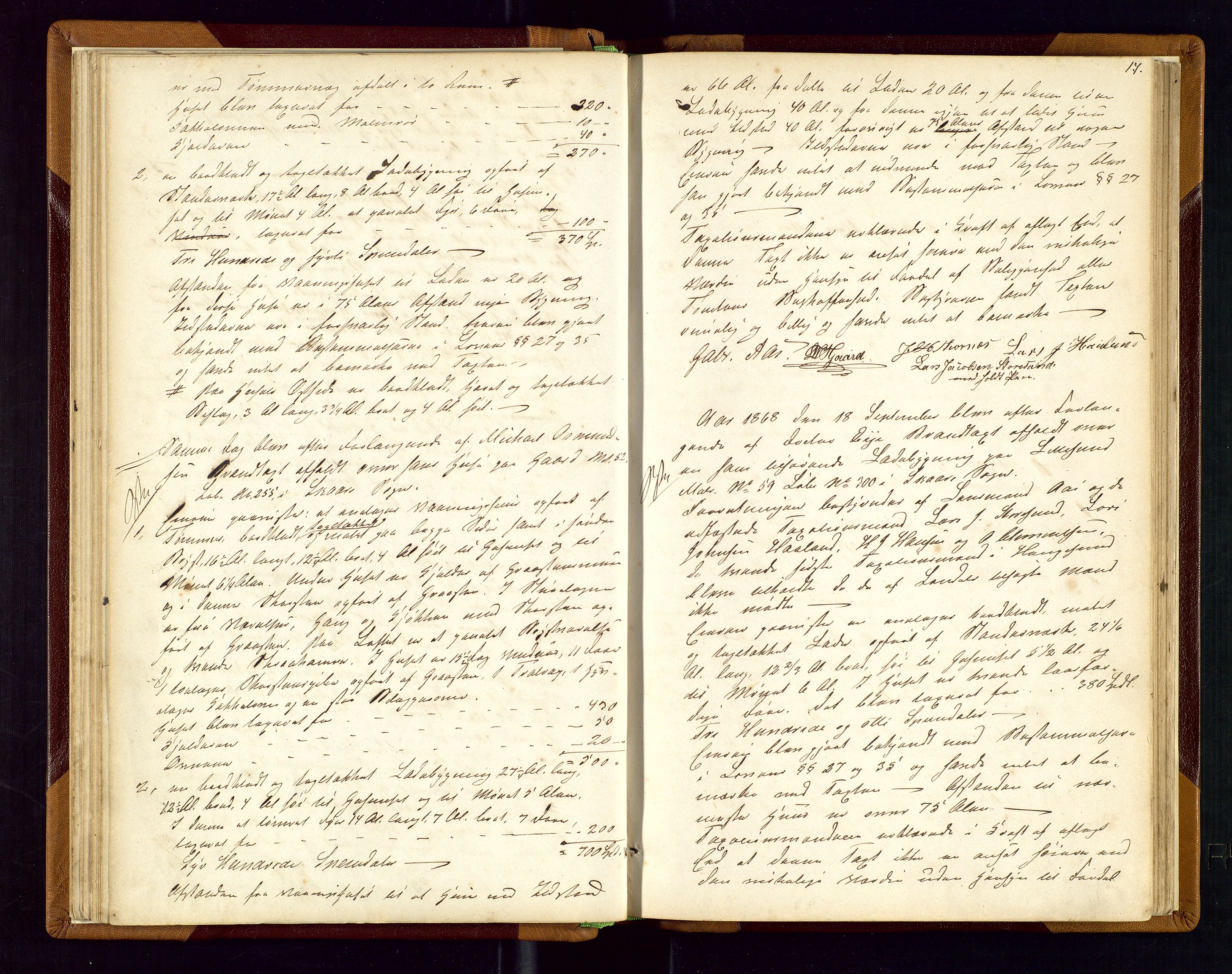 Torvestad lensmannskontor, AV/SAST-A-100307/1/Goa/L0001: "Brandtaxationsprotokol for Torvestad Thinglag", 1867-1883, s. 16b-17a