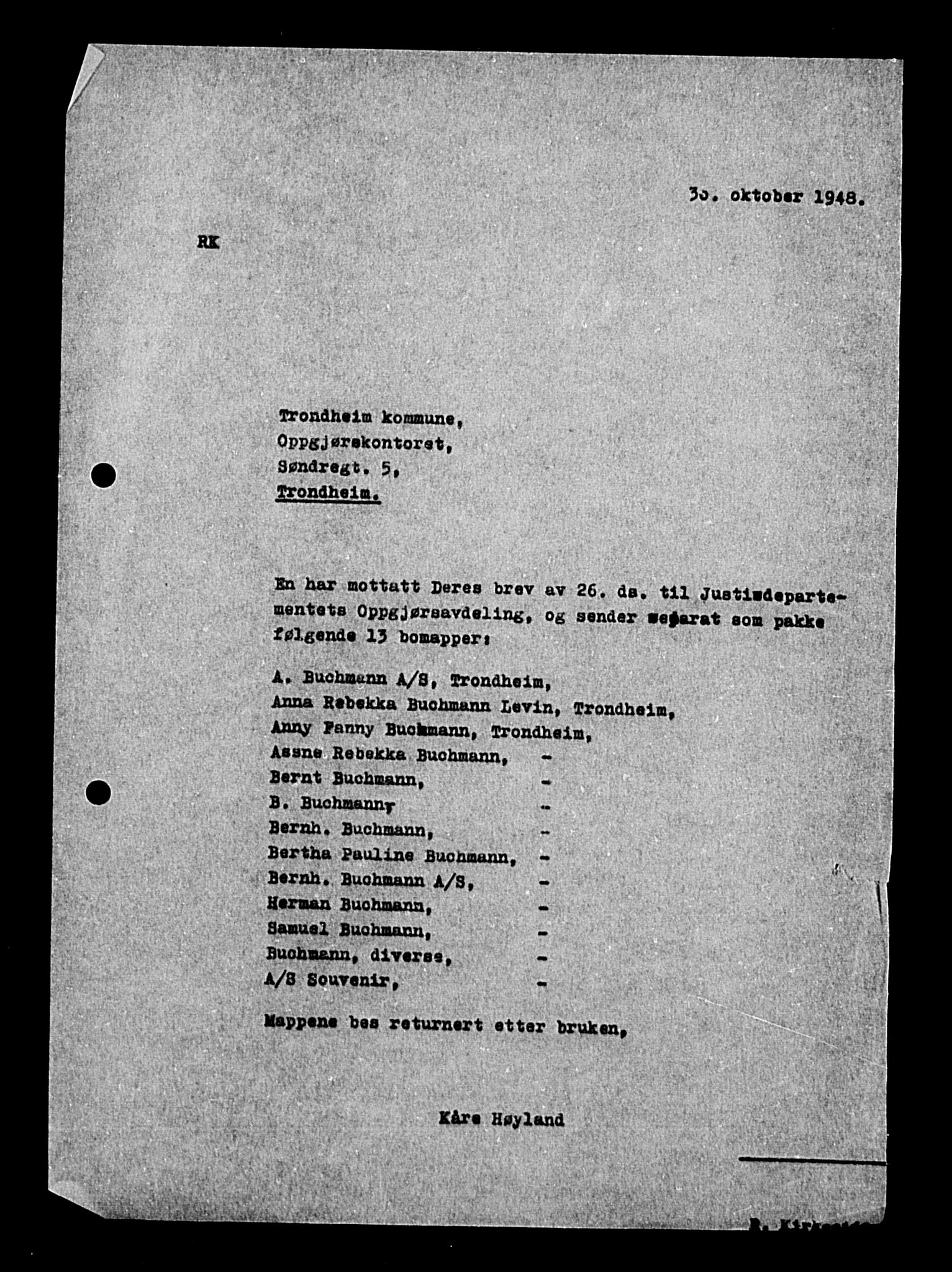 Justisdepartementet, Tilbakeføringskontoret for inndratte formuer, AV/RA-S-1564/H/Hc/Hca/L0893: --, 1945-1947, s. 104