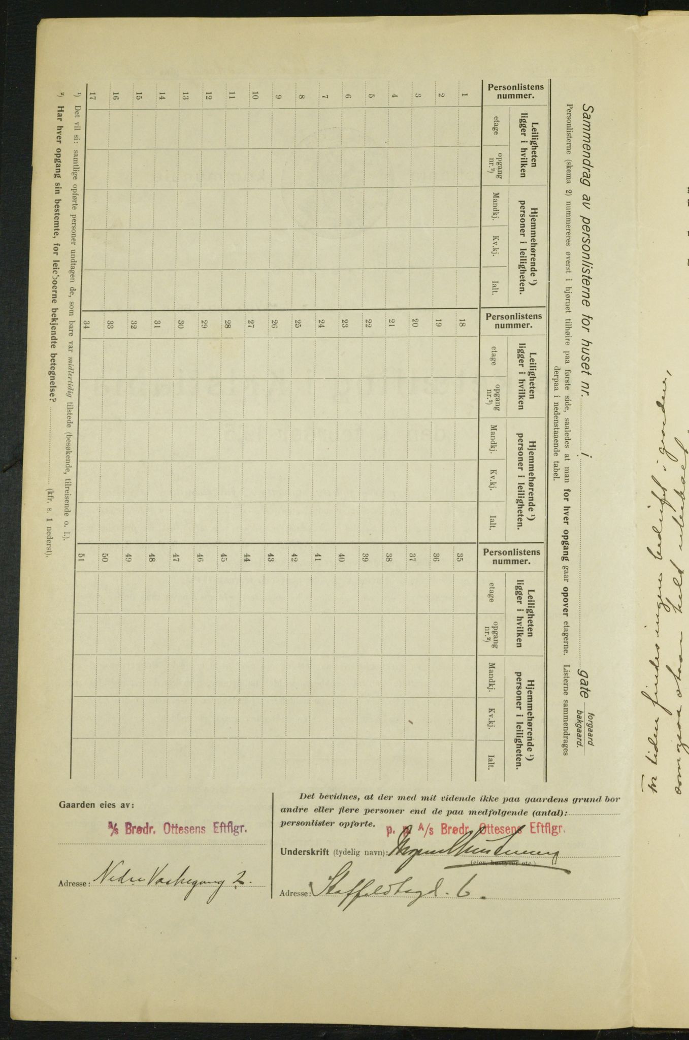 OBA, Kommunal folketelling 1.2.1915 for Kristiania, 1915, s. 68967