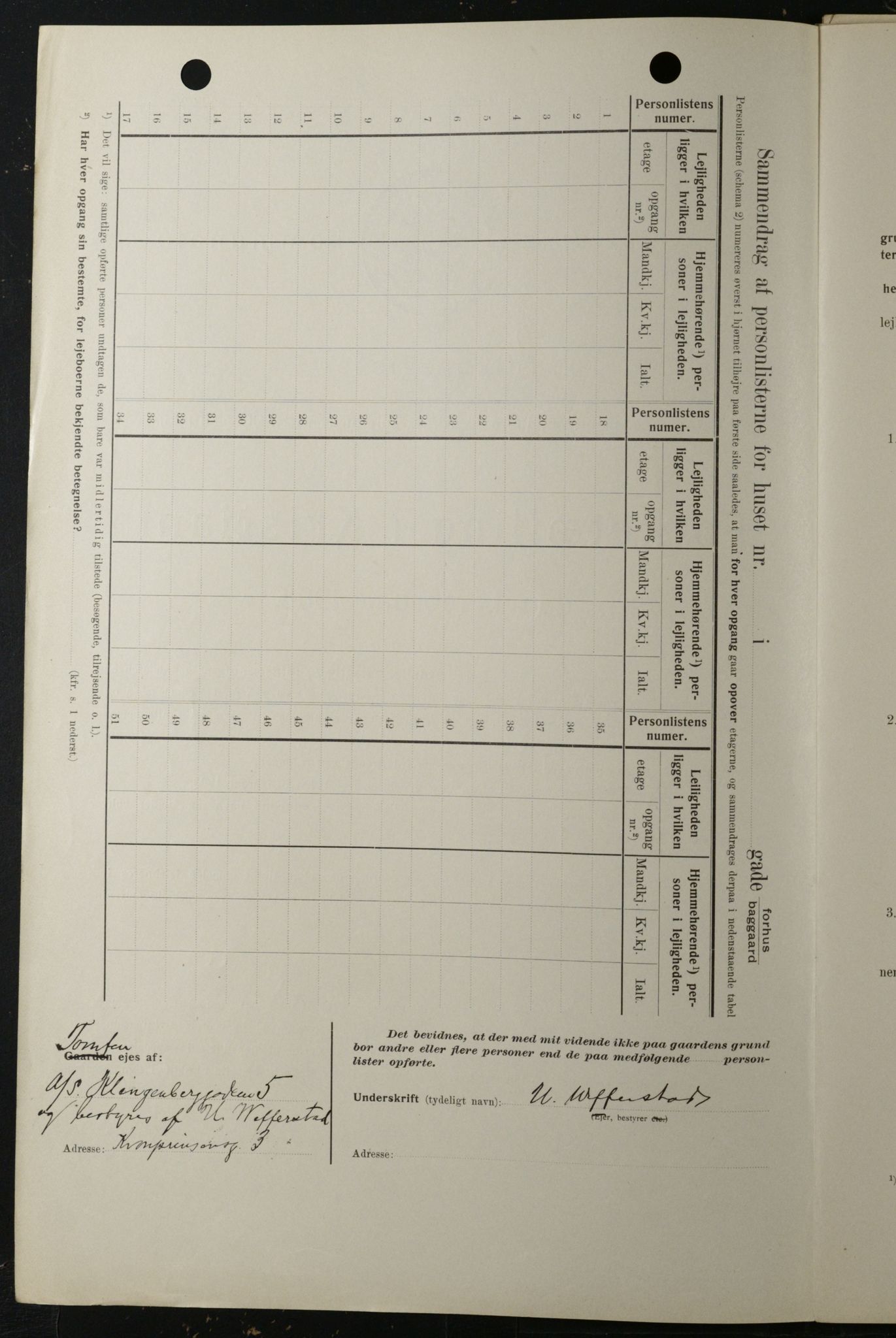 OBA, Kommunal folketelling 1.2.1908 for Kristiania kjøpstad, 1908, s. 46347