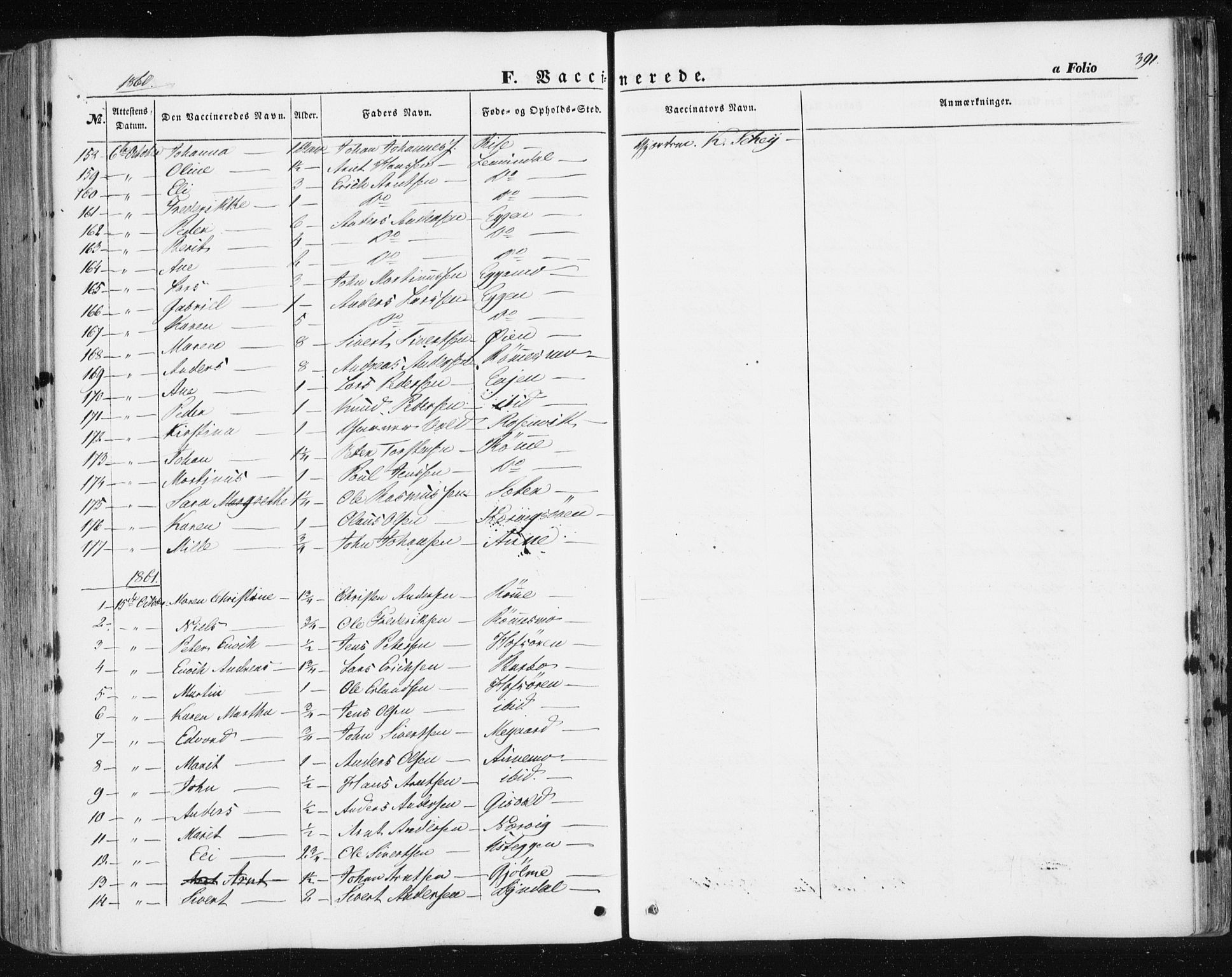 Ministerialprotokoller, klokkerbøker og fødselsregistre - Sør-Trøndelag, SAT/A-1456/668/L0806: Ministerialbok nr. 668A06, 1854-1869, s. 391