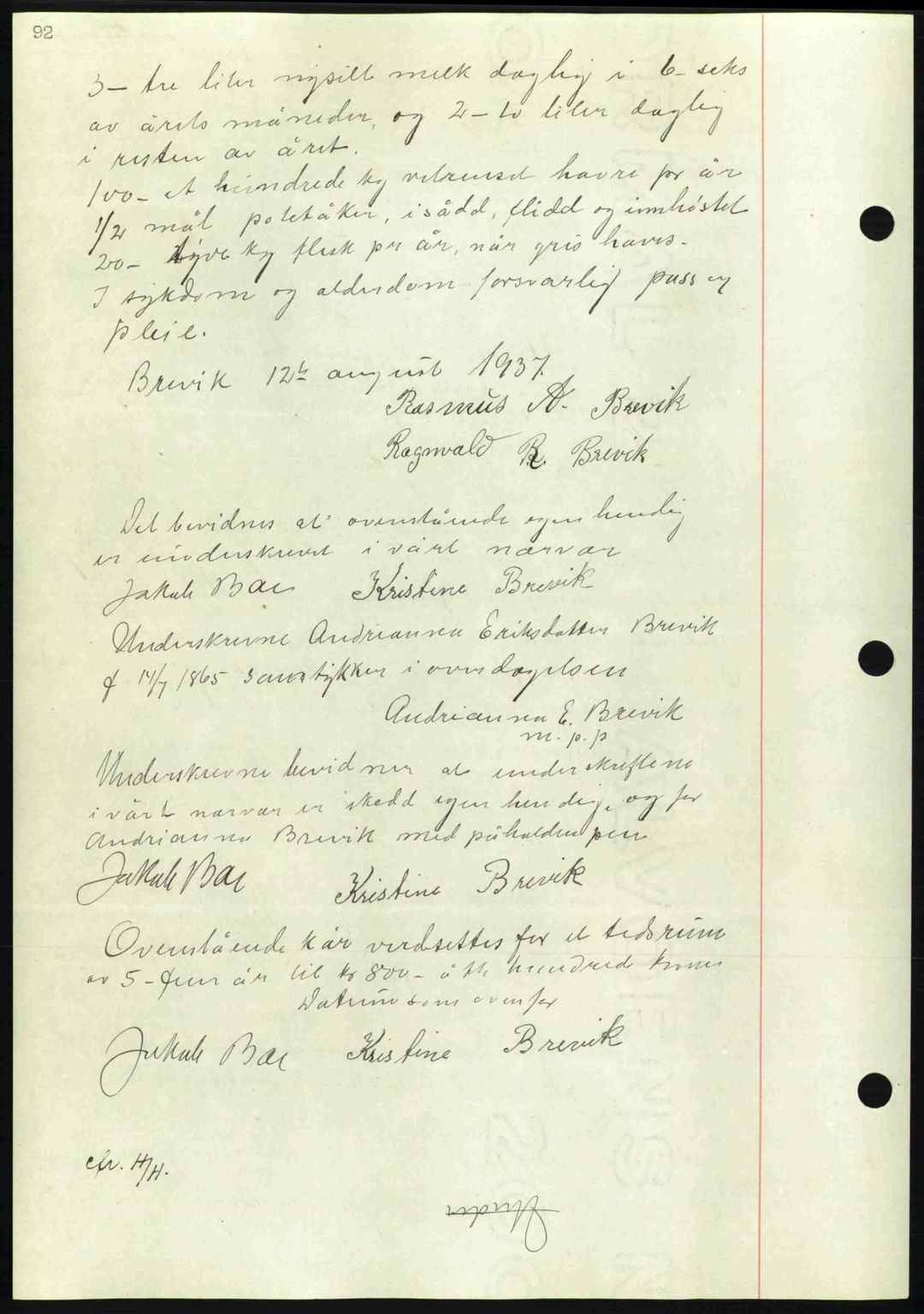 Nordmøre sorenskriveri, SAT/A-4132/1/2/2Ca: Pantebok nr. A82, 1937-1938, Dagboknr: 2086/1937