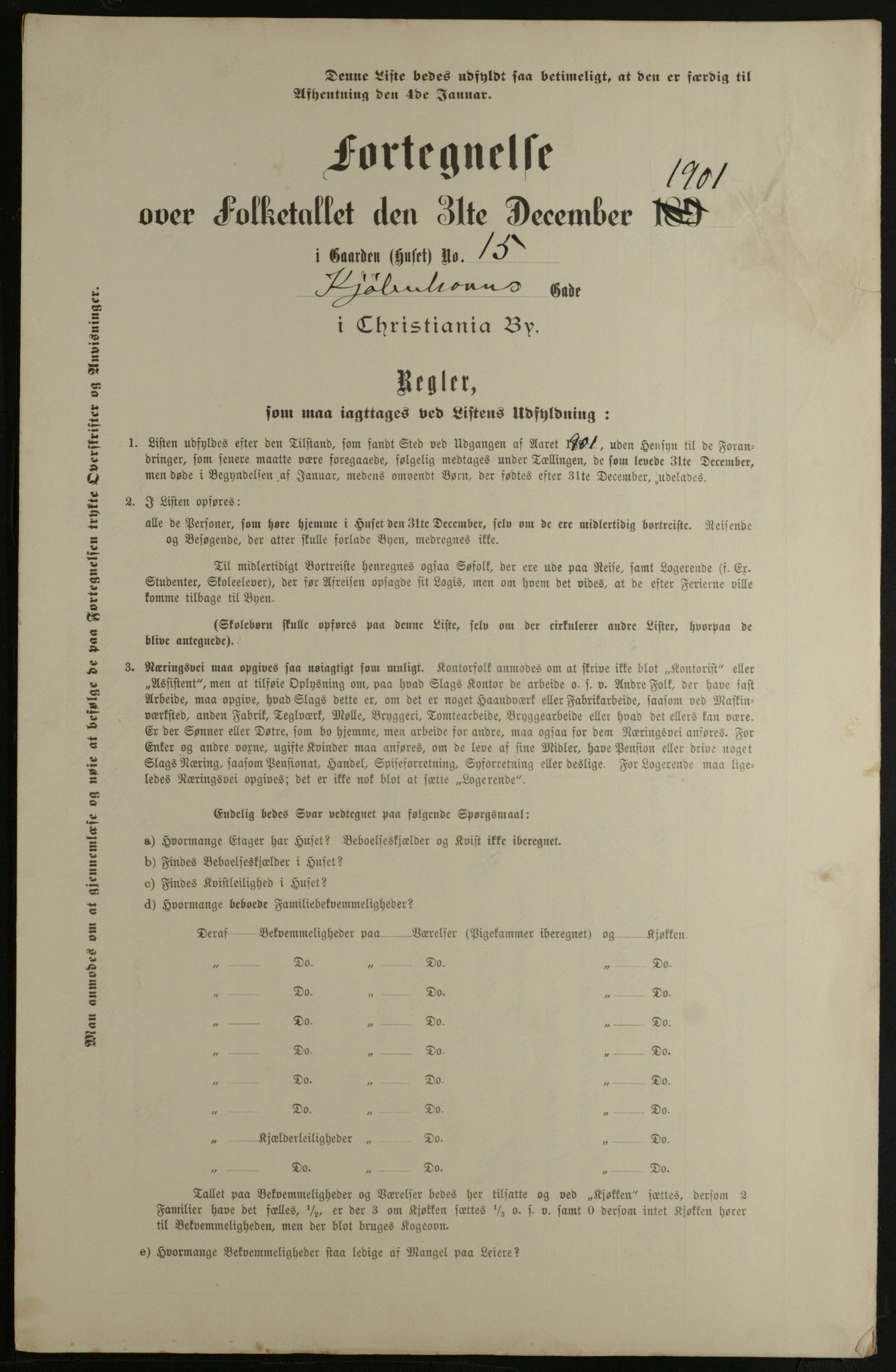 OBA, Kommunal folketelling 31.12.1901 for Kristiania kjøpstad, 1901, s. 8483