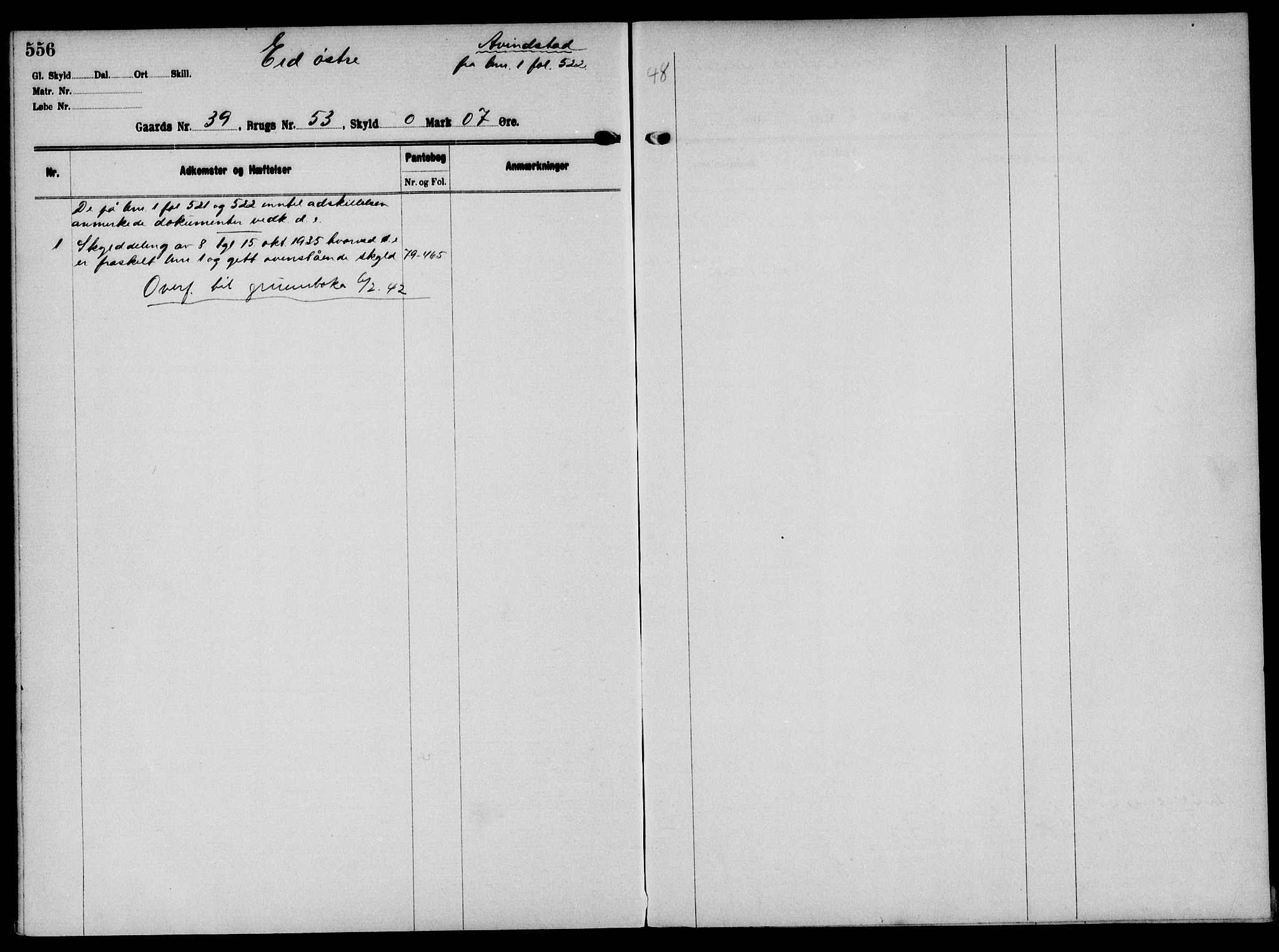 Solør tingrett, AV/SAH-TING-008/H/Ha/Hak/L0002: Panteregister nr. II, 1900-1935, s. 556