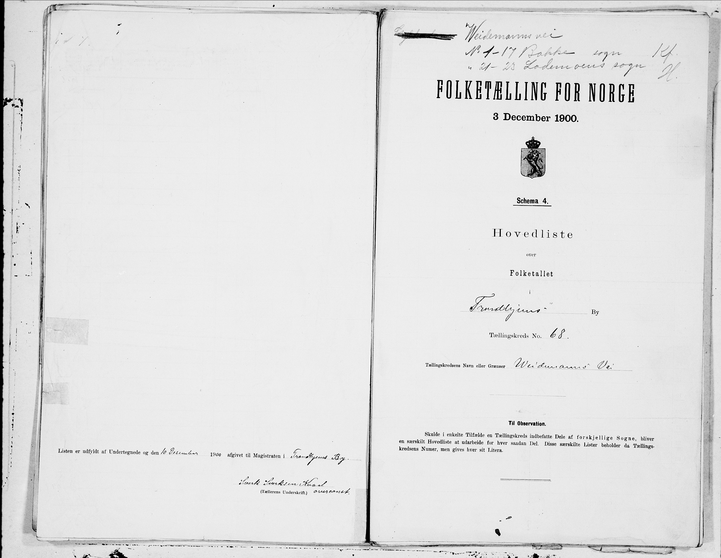 SAT, Folketelling 1900 for 1601 Trondheim kjøpstad, 1900, s. 135