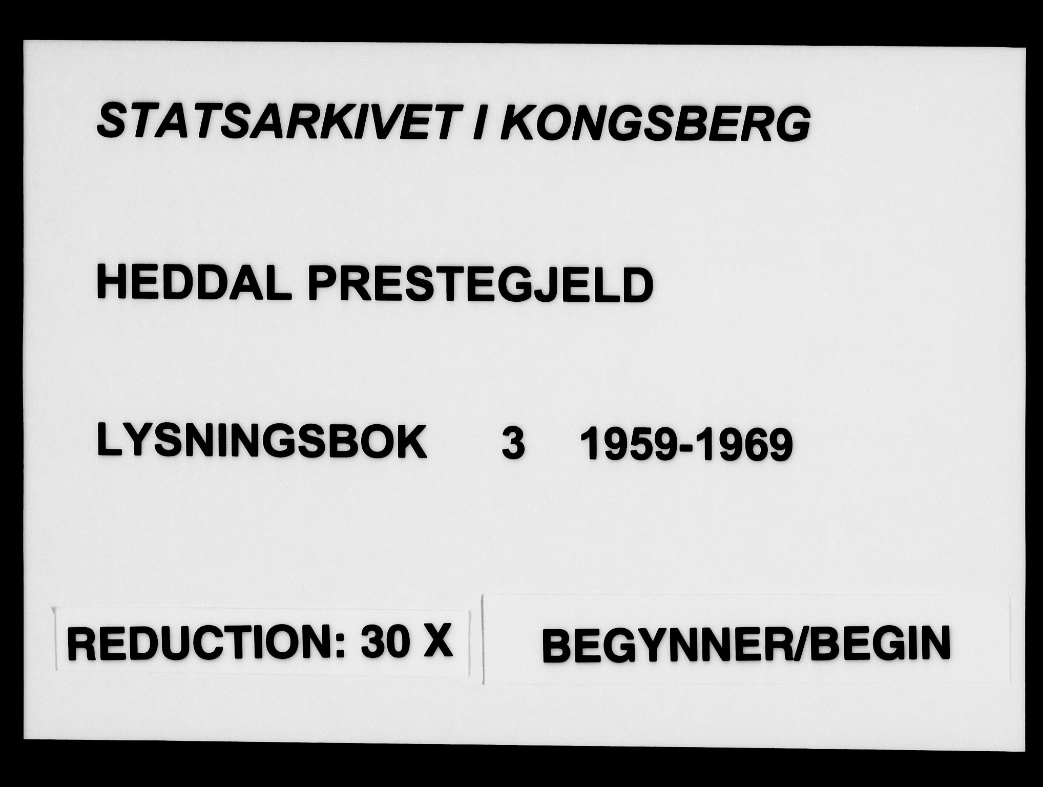 Heddal kirkebøker, SAKO/A-268/H/Ha/L0003: Lysningsprotokoll nr. 3, 1959-1969