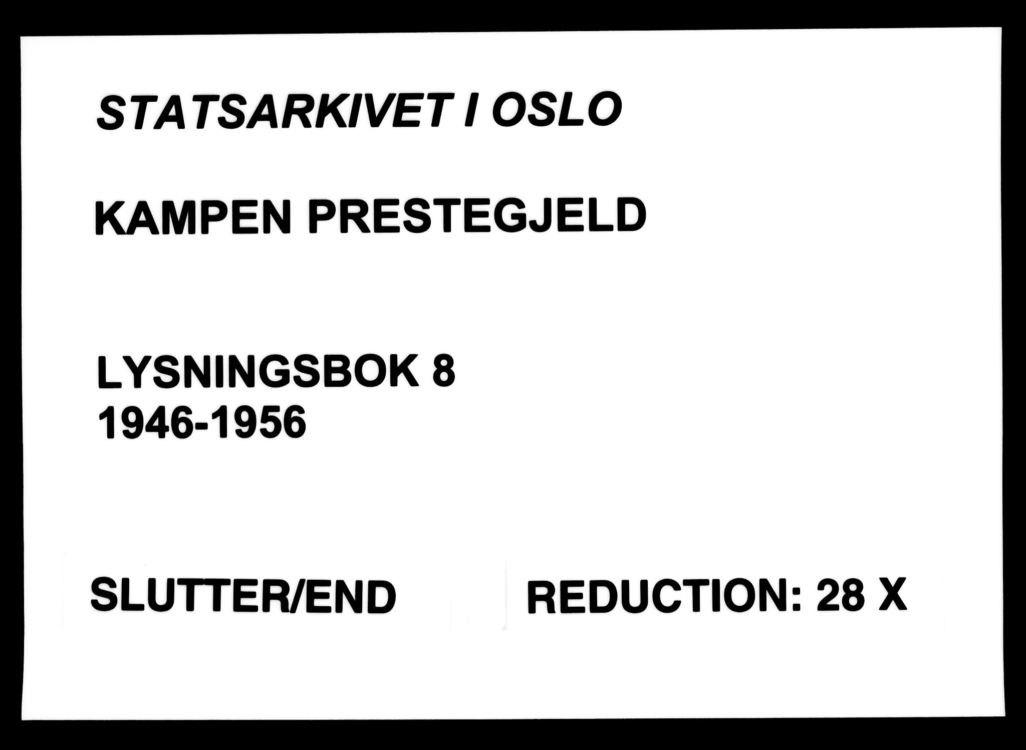 Kampen prestekontor Kirkebøker, AV/SAO-A-10853/H/Ha/L0008: Lysningsprotokoll nr. 8, 1946-1956