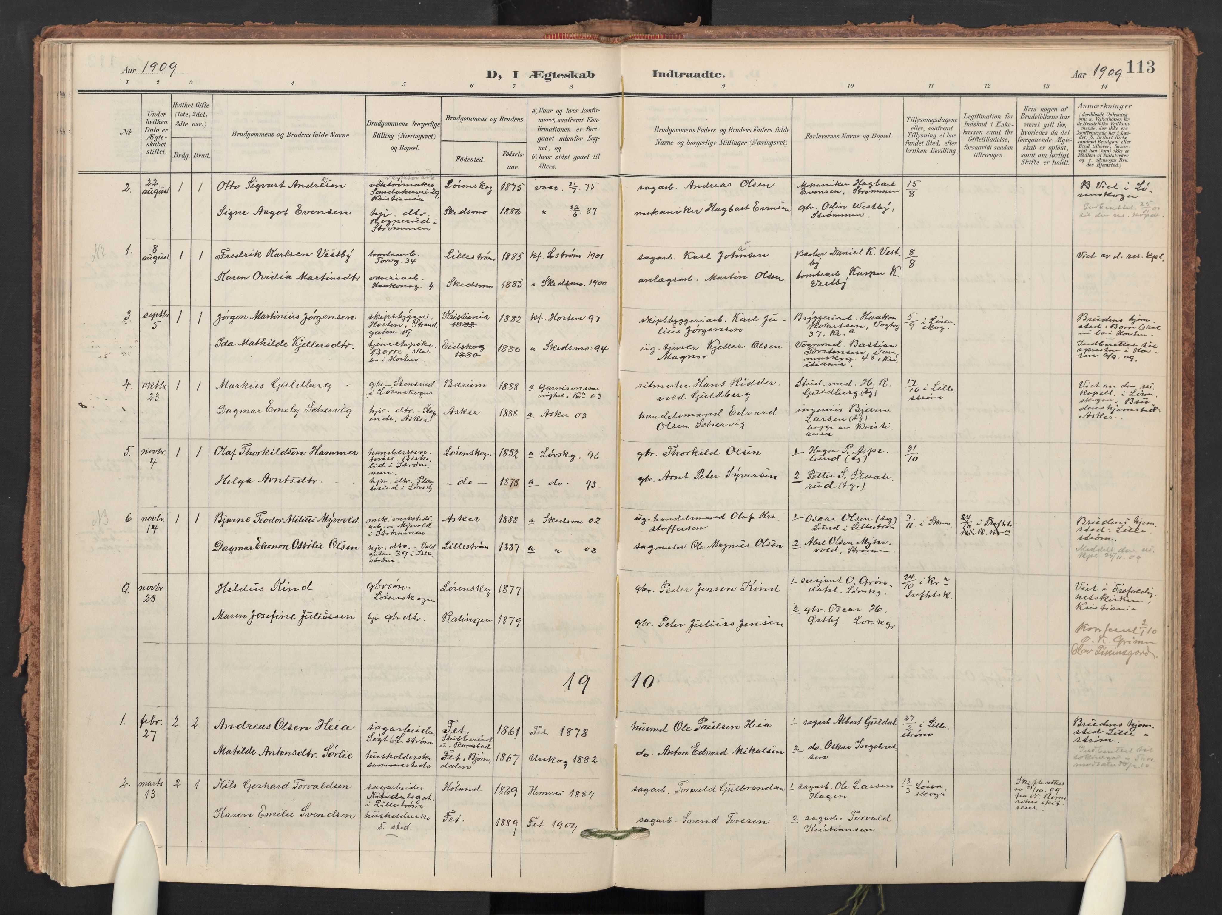 Skedsmo prestekontor Kirkebøker, AV/SAO-A-10033a/F/Fb/L0002: Ministerialbok nr. II 2, 1902-1921, s. 113