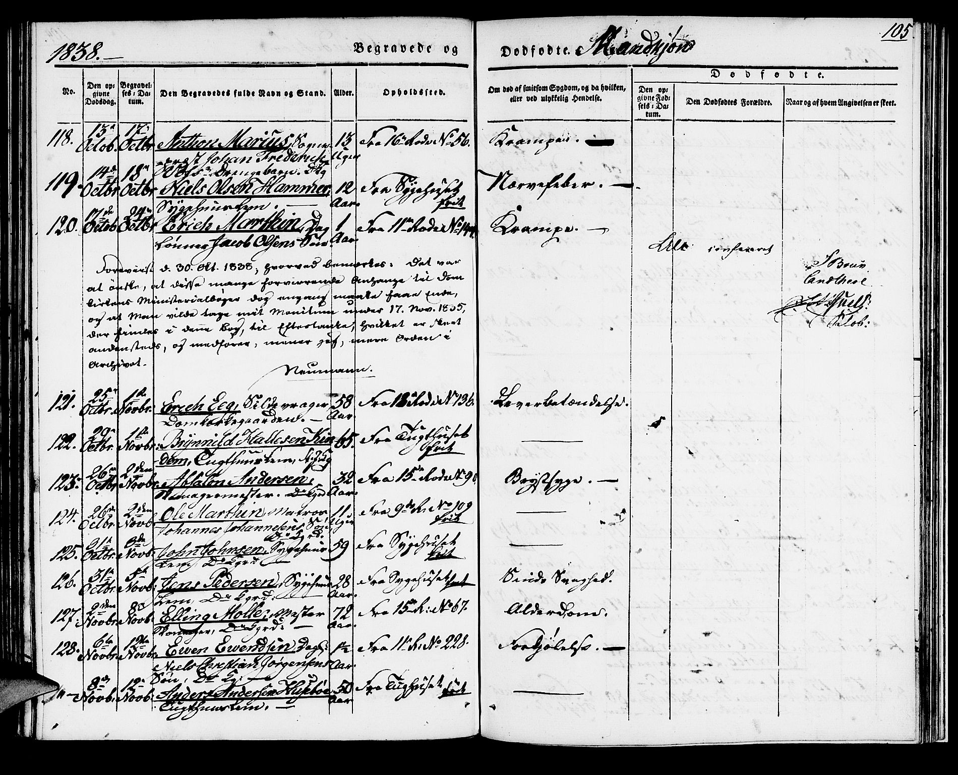 Domkirken sokneprestembete, AV/SAB-A-74801/H/Haa/L0015: Ministerialbok nr. A 14, 1835-1840, s. 105