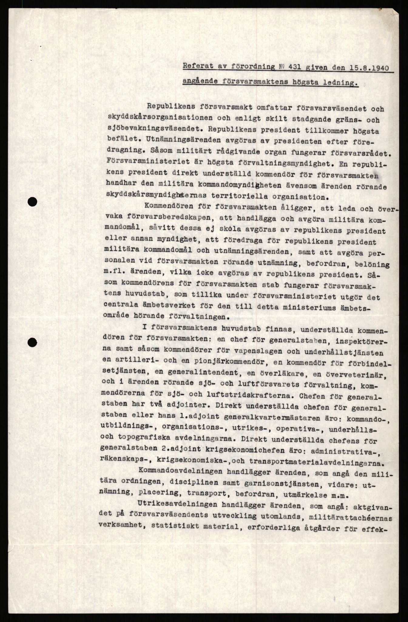 Forsvaret, Forsvarets krigshistoriske avdeling, AV/RA-RAFA-2017/Y/Ya/L0006: II-C-11-11,2 - Utenriksdepartementet.  Legasjonen i Helsingfors., 1940-1946, s. 7