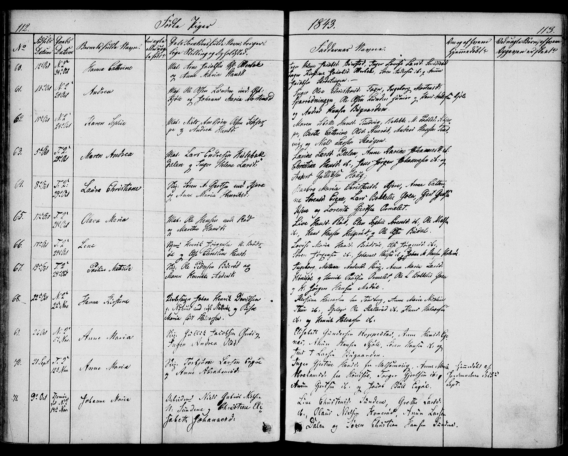 Nøtterøy kirkebøker, AV/SAKO-A-354/F/Fa/L0005: Ministerialbok nr. I 5, 1839-1852, s. 112-113