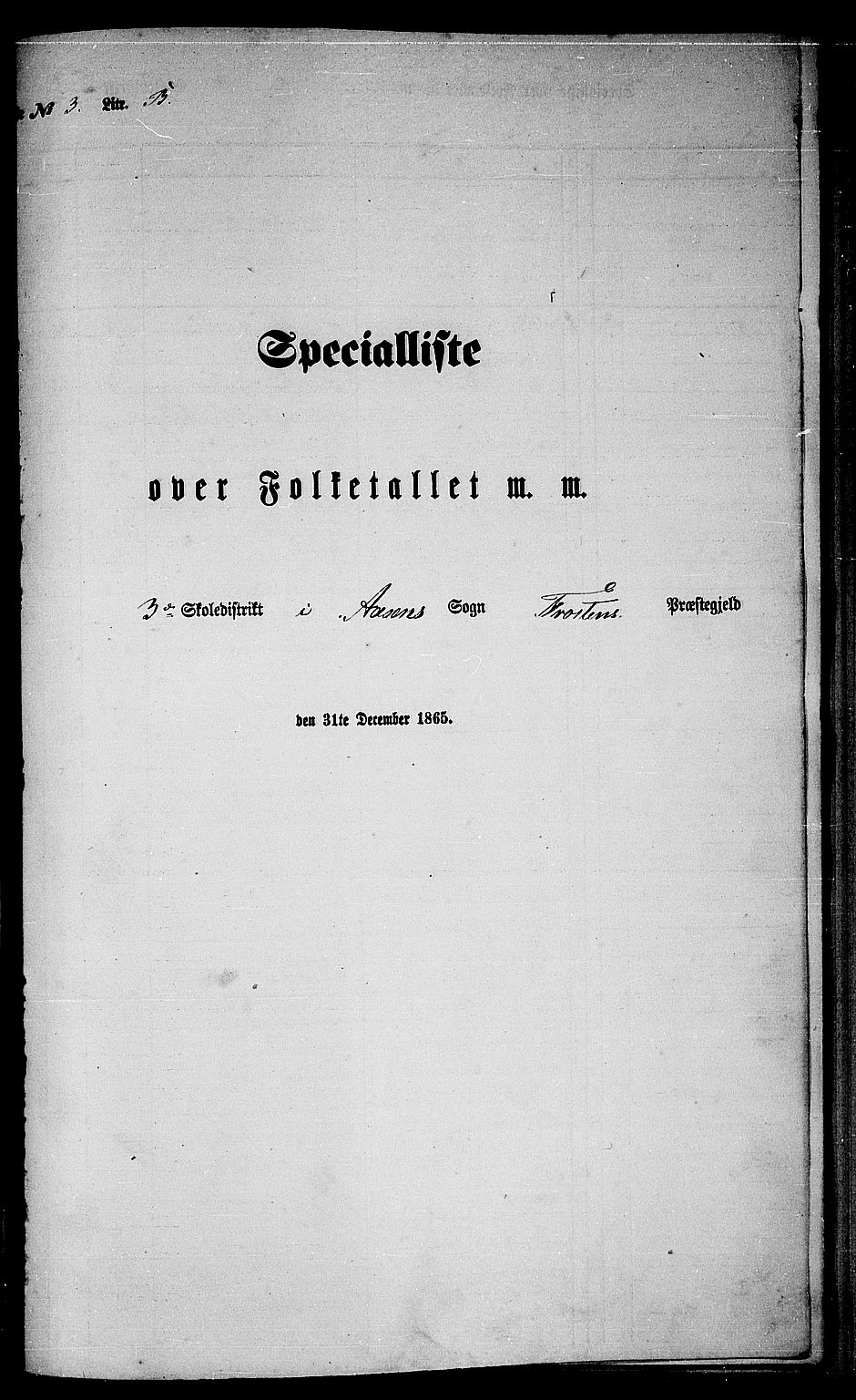 RA, Folketelling 1865 for 1717P Frosta prestegjeld, 1865, s. 191