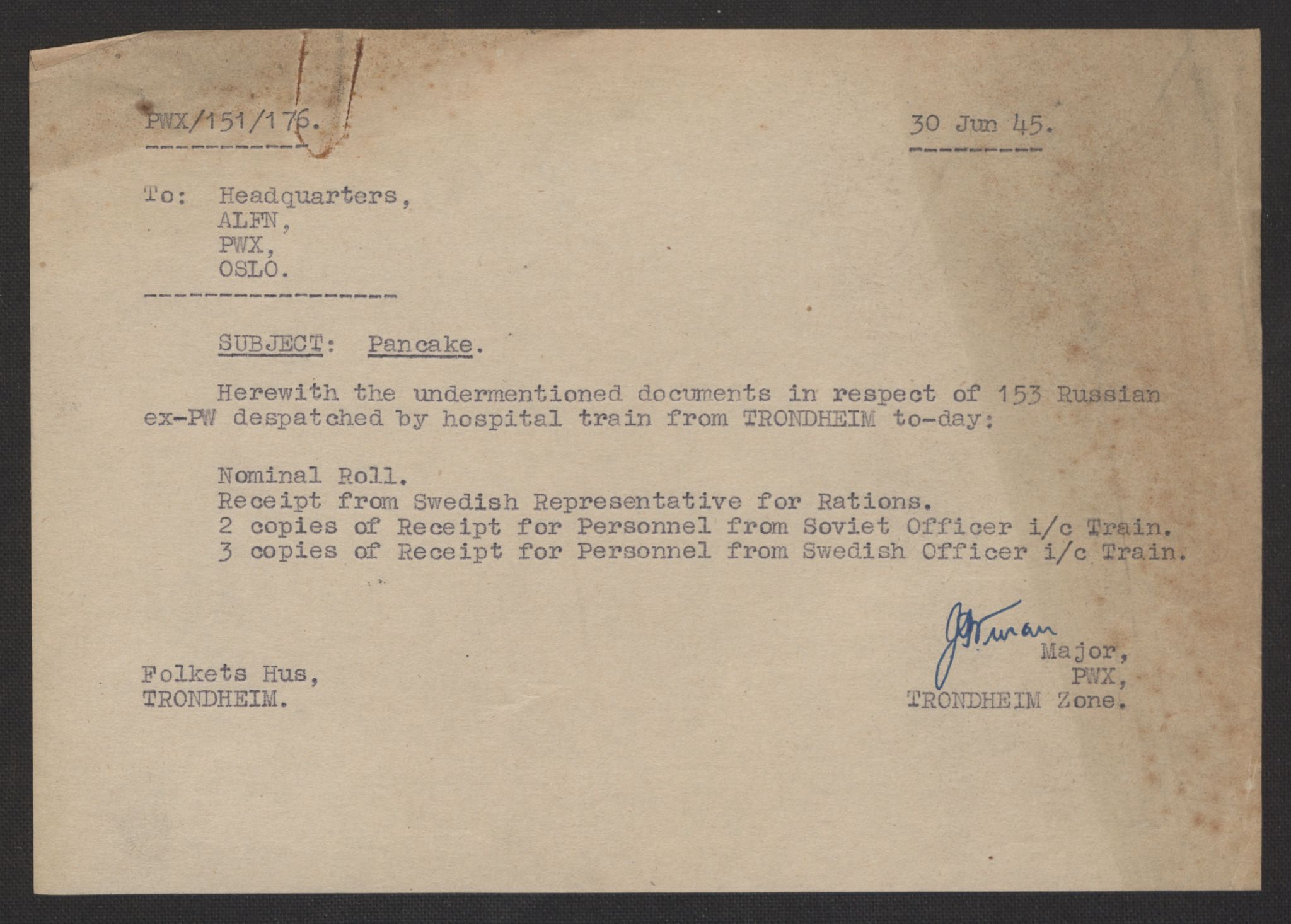 Flyktnings- og fangedirektoratet, Repatrieringskontoret, AV/RA-S-1681/D/Db/L0017: Displaced Persons (DPs) og sivile tyskere, 1945-1948, s. 60