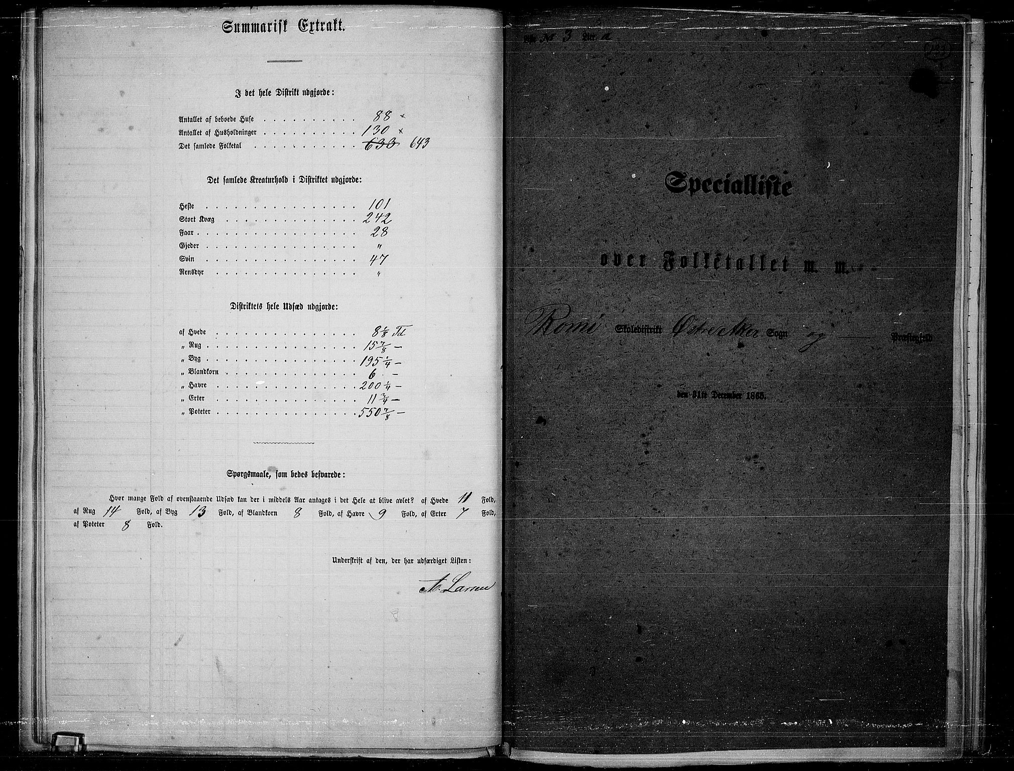 RA, Folketelling 1865 for 0218bP Østre Aker prestegjeld, 1865, s. 126