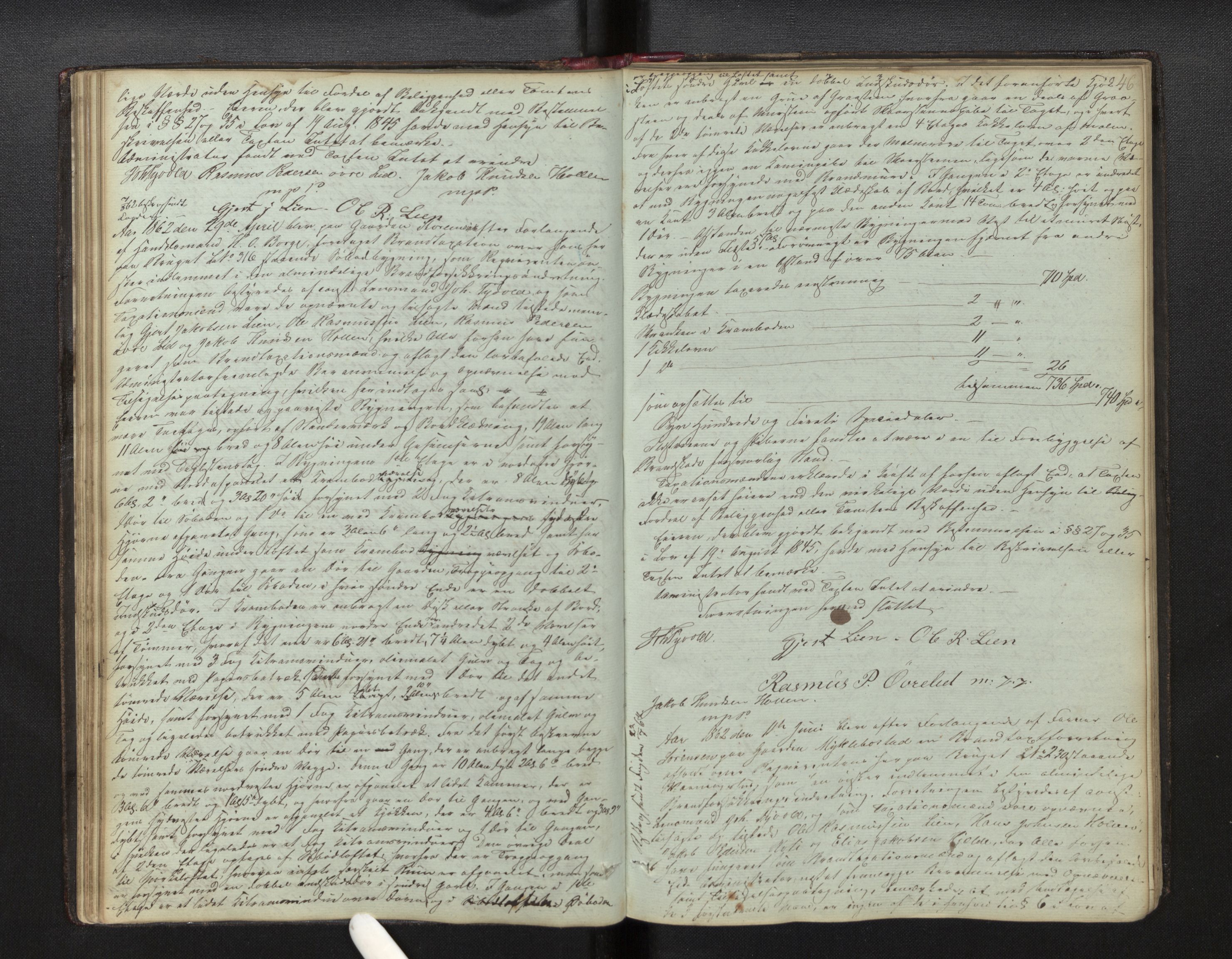 Lensmannen i Eid, AV/SAB-A-27001/0012/L0001: Branntakstprotokoll, 1846-1881, s. 45b-46a