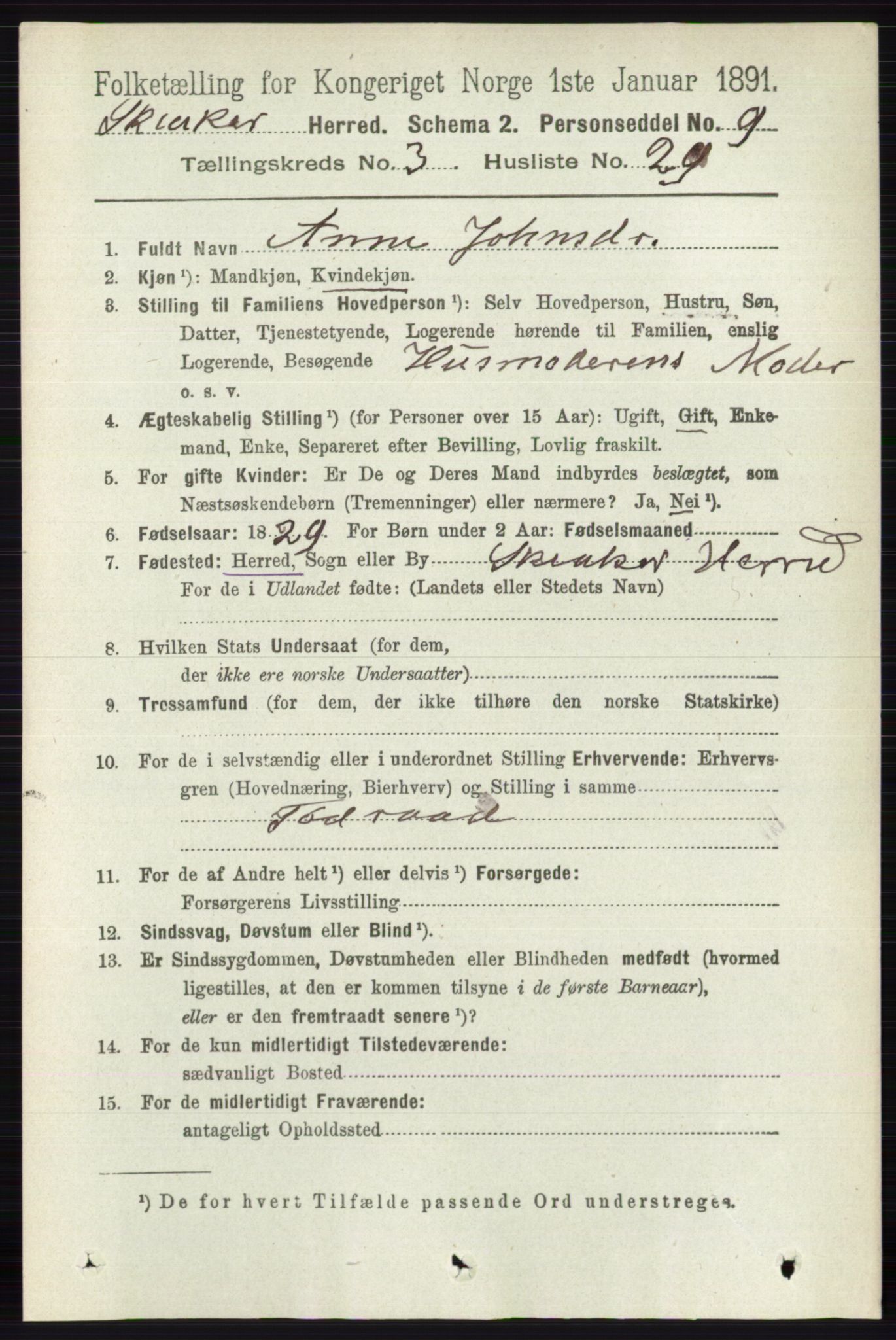 RA, Folketelling 1891 for 0513 Skjåk herred, 1891, s. 1131