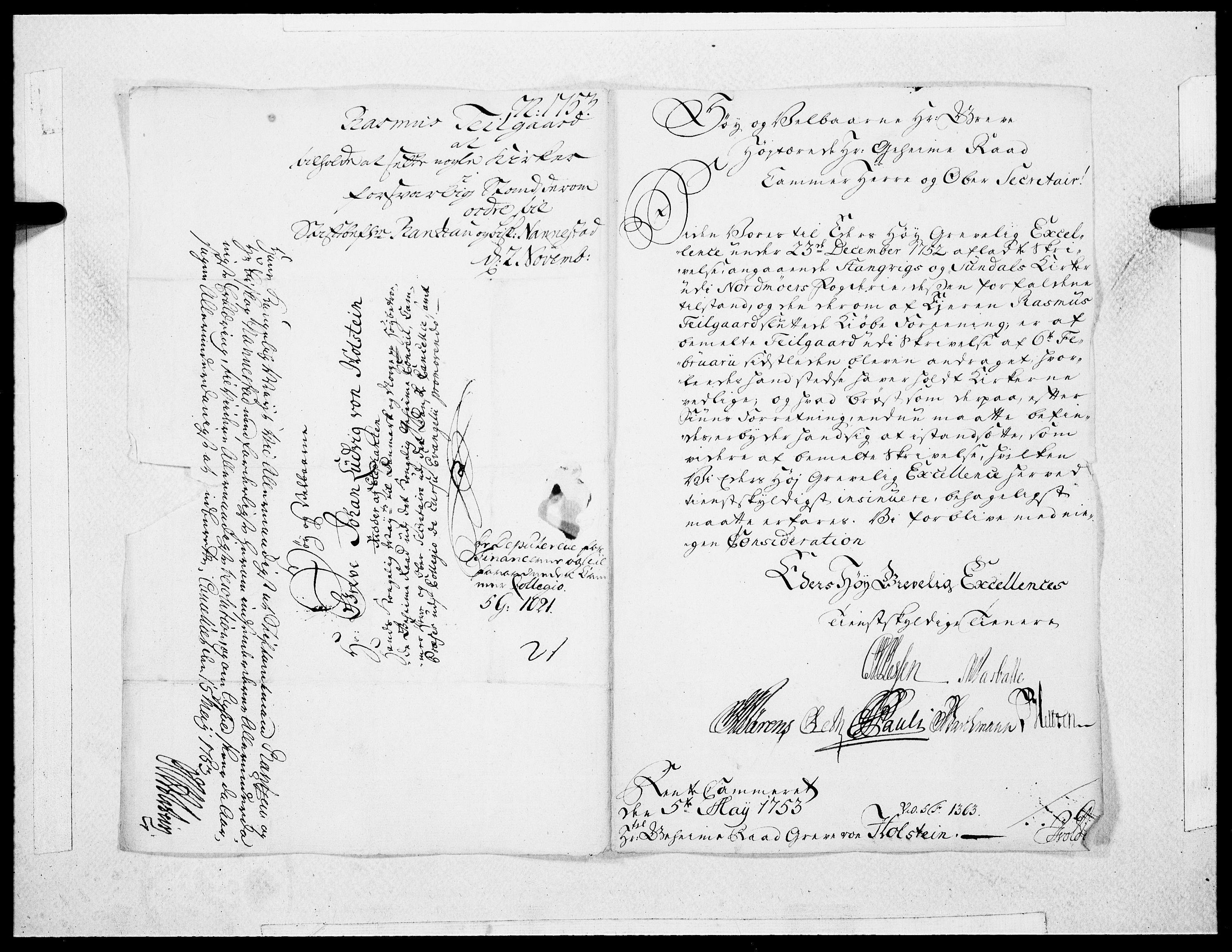 Danske Kanselli 1572-1799, AV/RA-EA-3023/F/Fc/Fcc/Fcca/L0165: Norske innlegg 1572-1799, 1753, s. 379
