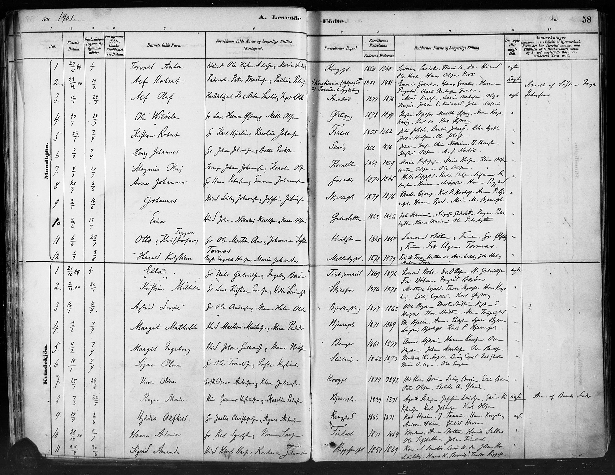 Hobøl prestekontor Kirkebøker, AV/SAO-A-2002/F/Fa/L0005: Ministerialbok nr. I 5, 1878-1904, s. 58