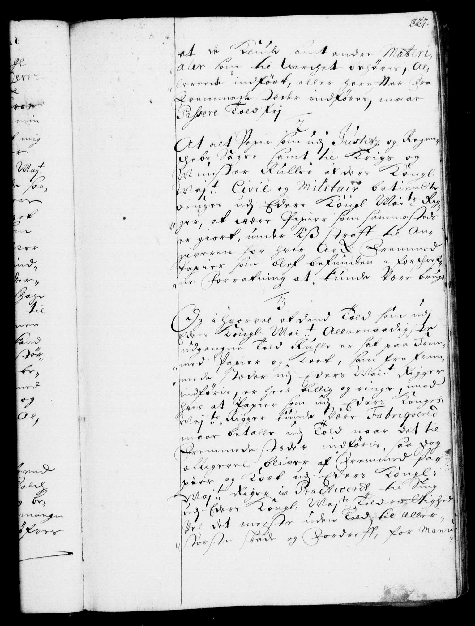 Rentekammeret, Kammerkanselliet, RA/EA-3111/G/Gf/Gfa/L0001: Resolusjonsprotokoll med register (merket RK 52.1), 1695-1706, s. 227