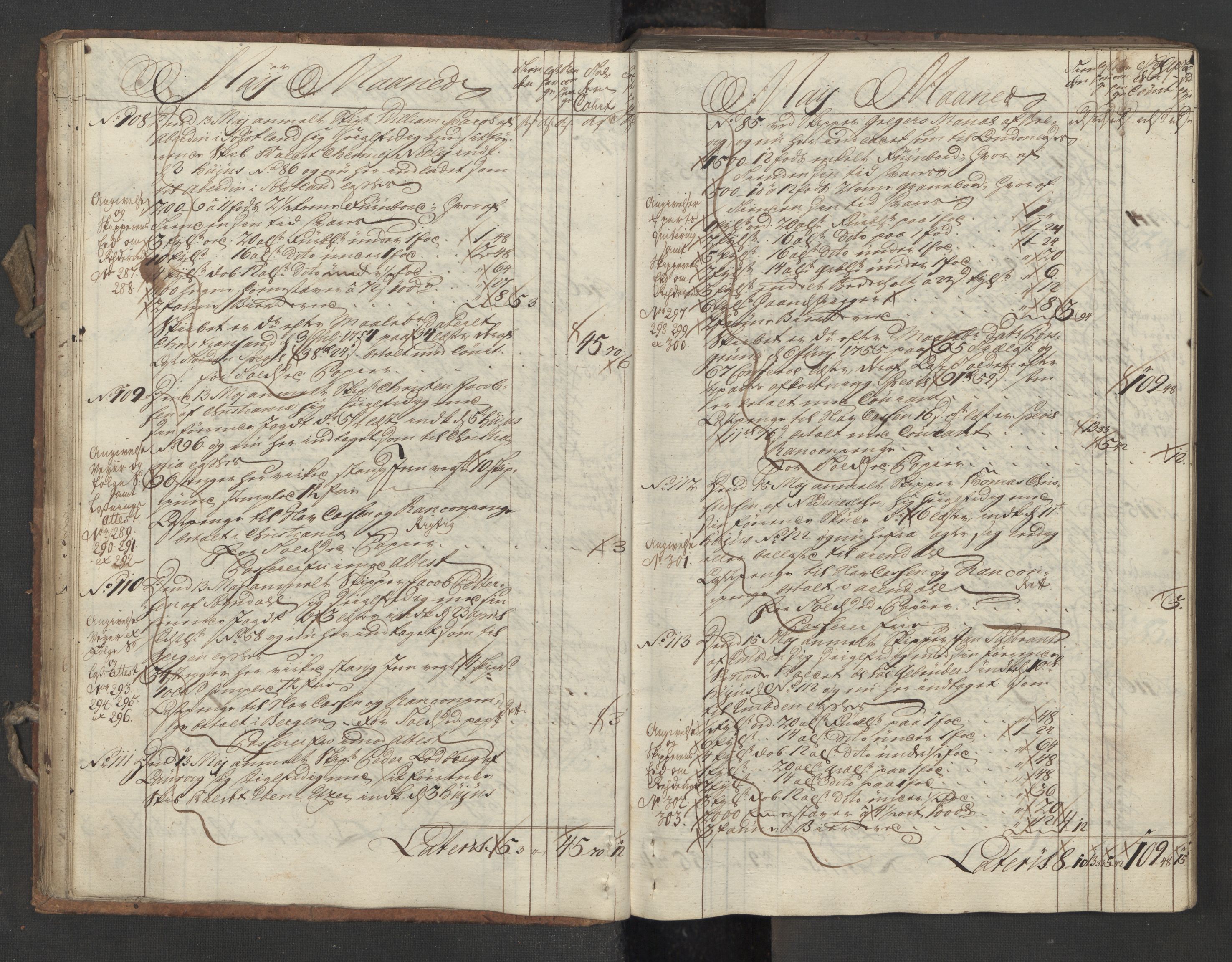 Generaltollkammeret, tollregnskaper, AV/RA-EA-5490/R12/L0029/0001: Tollregnskaper Langesund / Utgående hovedtollbok, 1756, s. 28b-29a