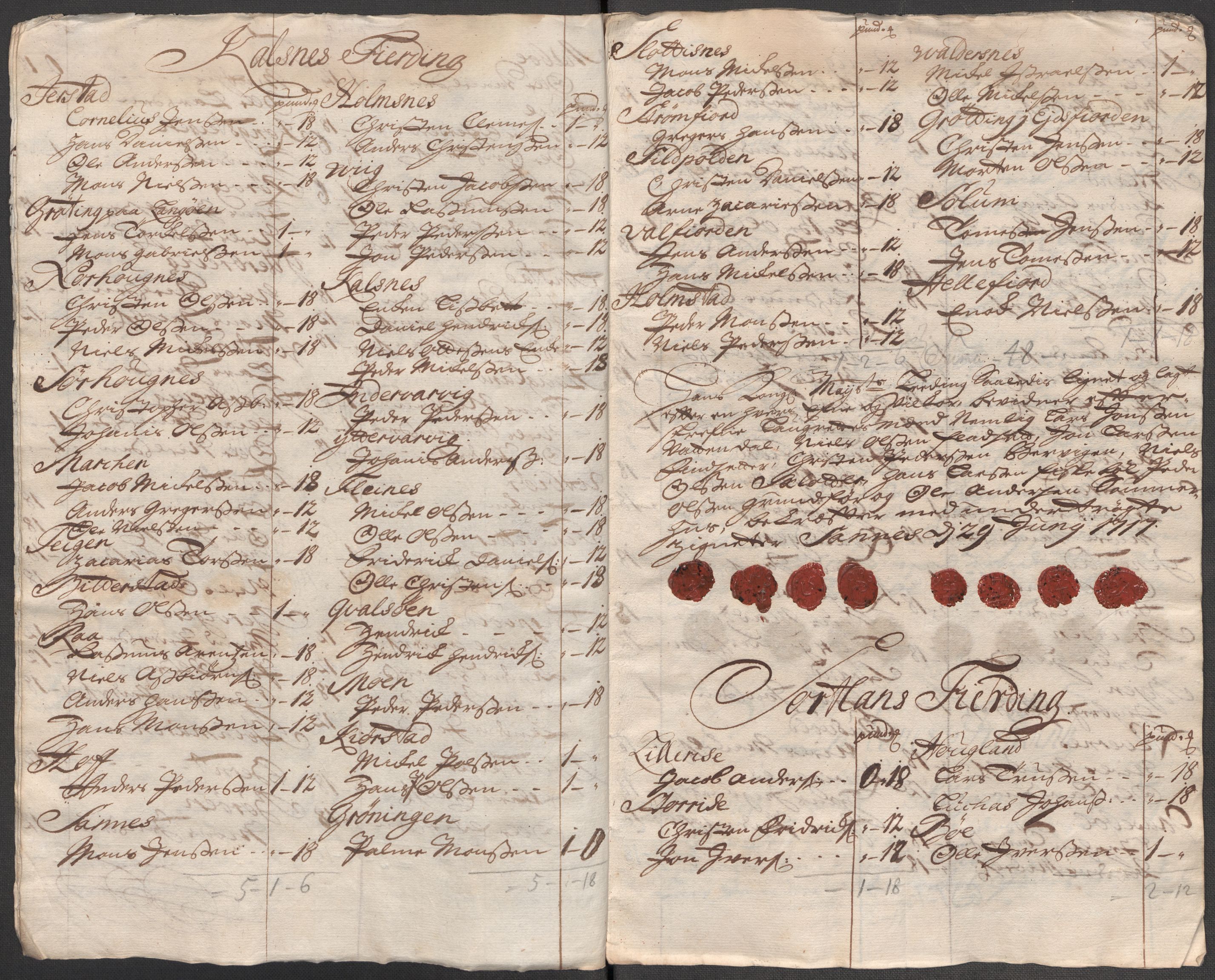 Rentekammeret inntil 1814, Reviderte regnskaper, Fogderegnskap, AV/RA-EA-4092/R67/L4683: Fogderegnskap Vesterålen, Andenes og Lofoten, 1717, s. 149