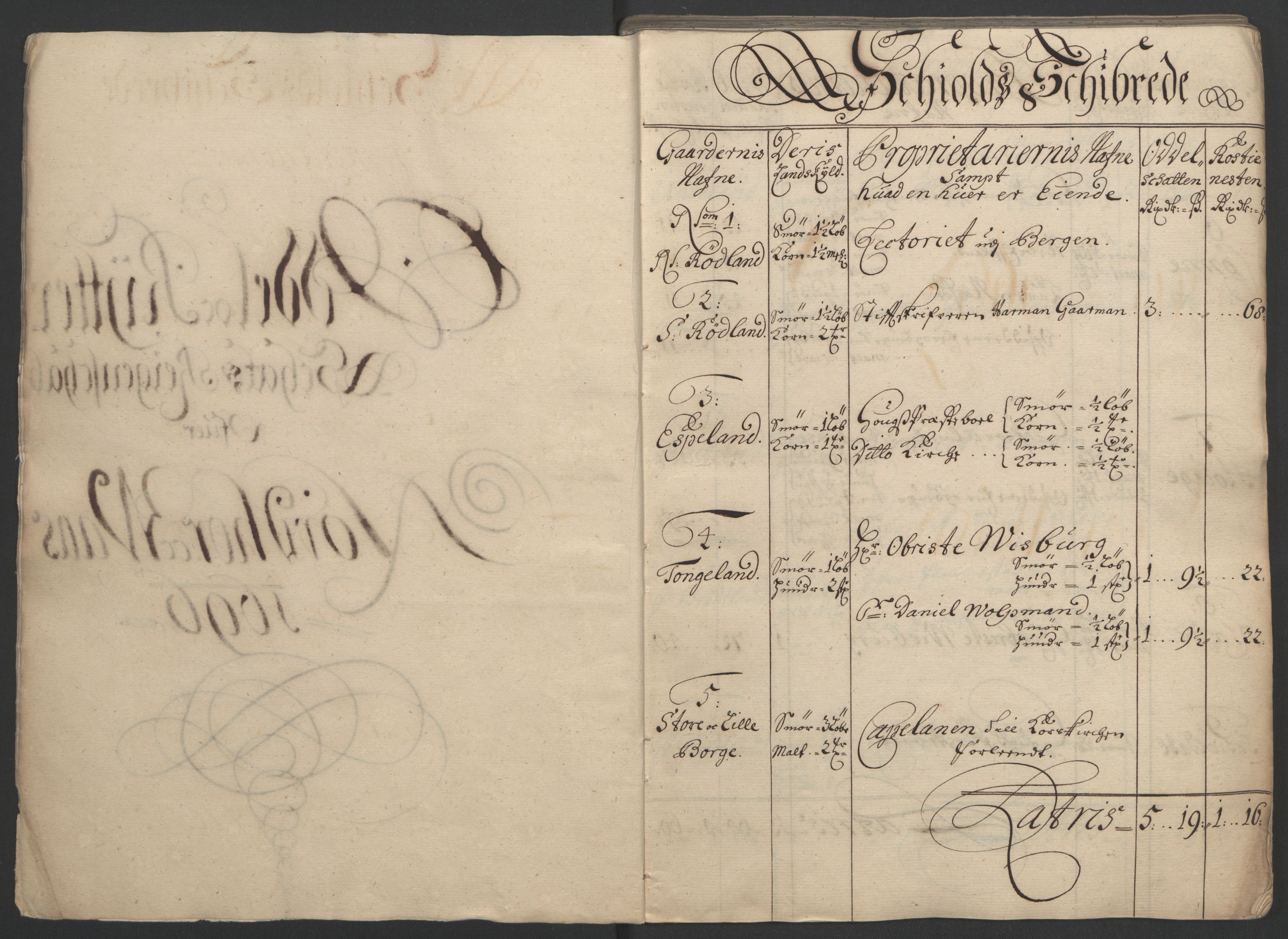 Rentekammeret inntil 1814, Reviderte regnskaper, Fogderegnskap, RA/EA-4092/R51/L3183: Fogderegnskap Nordhordland og Voss, 1695-1697, s. 146