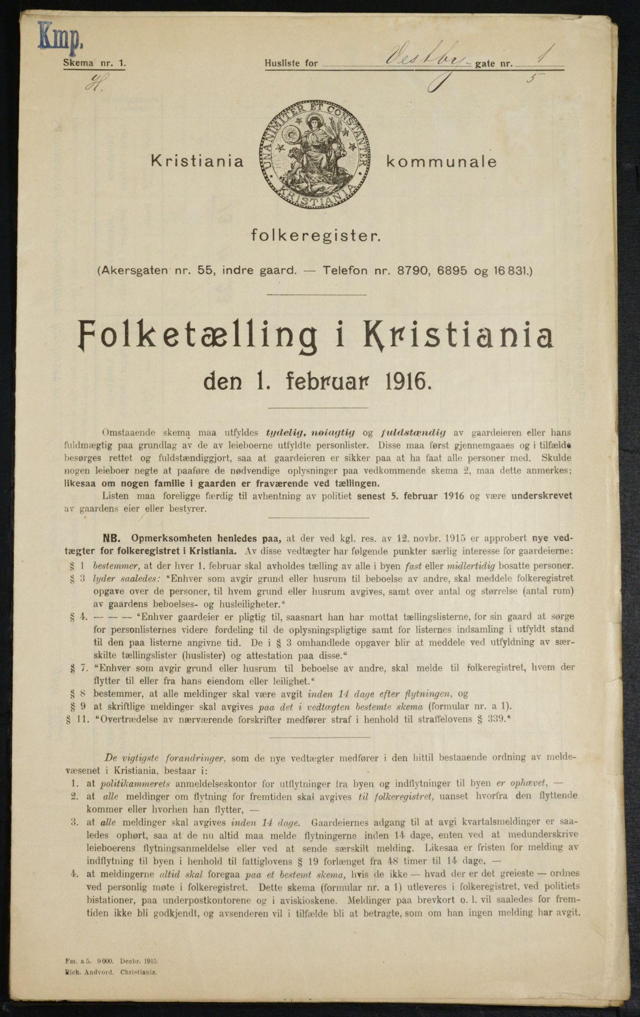 OBA, Kommunal folketelling 1.2.1916 for Kristiania, 1916, s. 126029