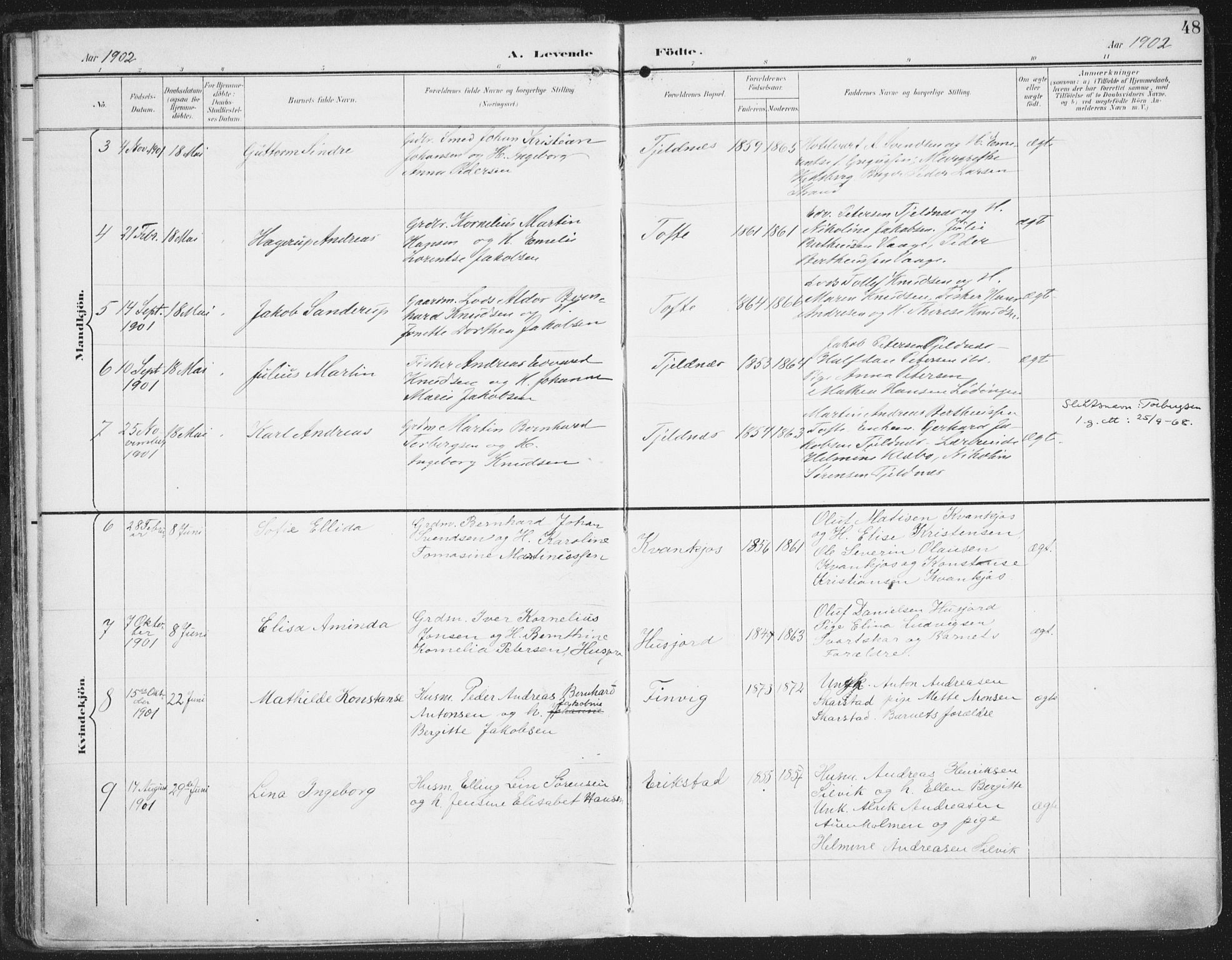 Ministerialprotokoller, klokkerbøker og fødselsregistre - Nordland, SAT/A-1459/872/L1036: Ministerialbok nr. 872A11, 1897-1913, s. 48
