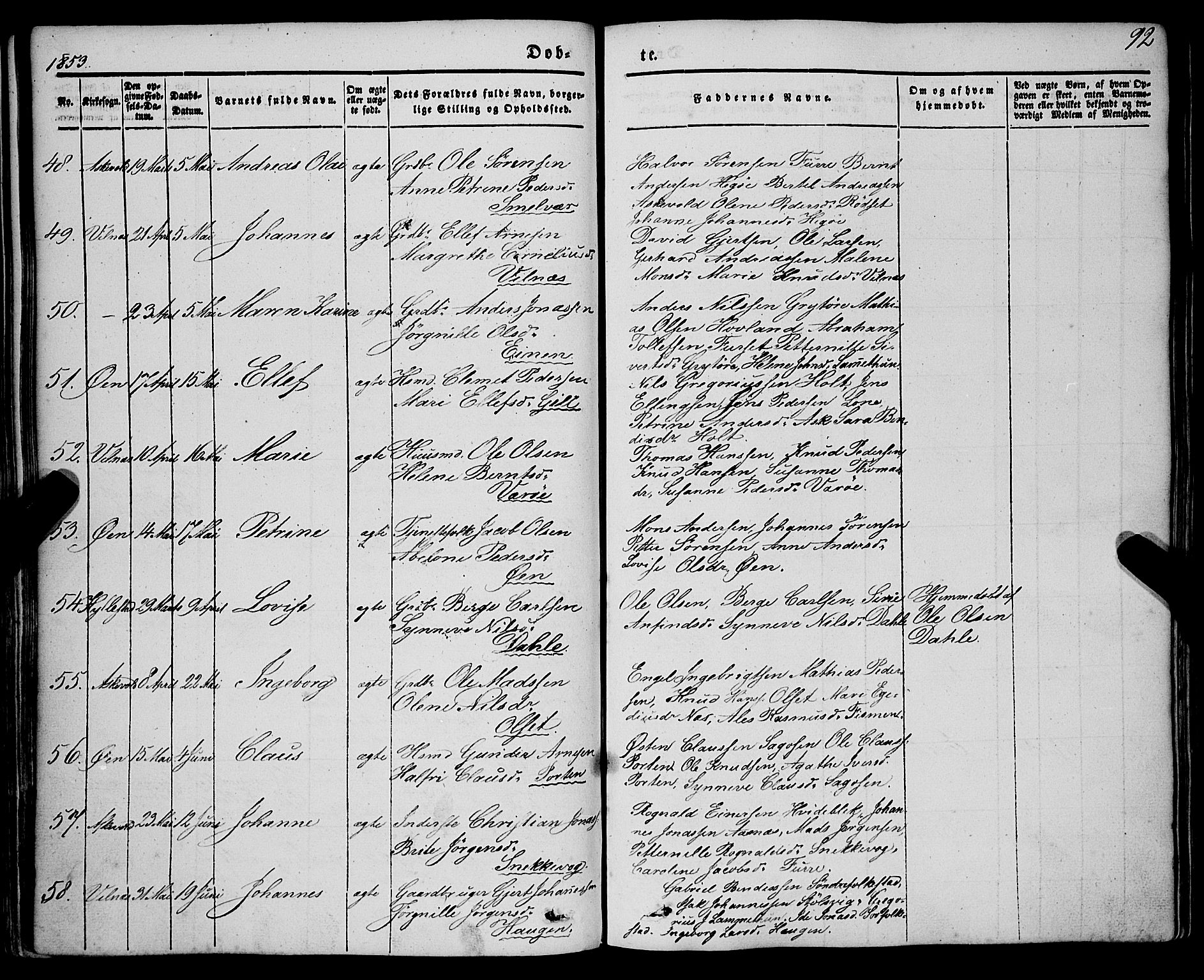 Askvoll sokneprestembete, AV/SAB-A-79501/H/Haa/Haaa/L0011/0001: Ministerialbok nr. A 11 I, 1845-1864, s. 93