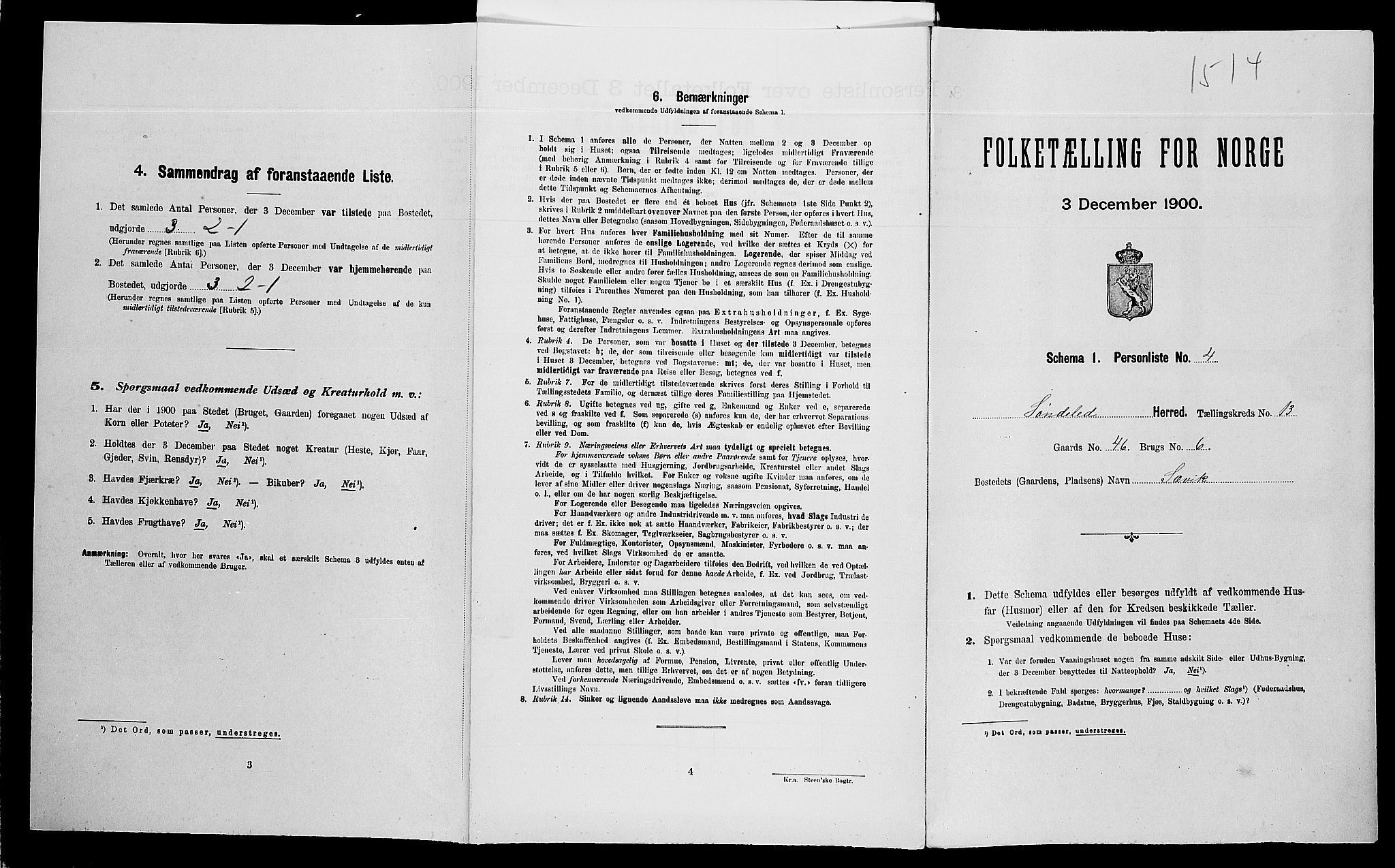 SAK, Folketelling 1900 for 0913 Søndeled herred, 1900, s. 1135