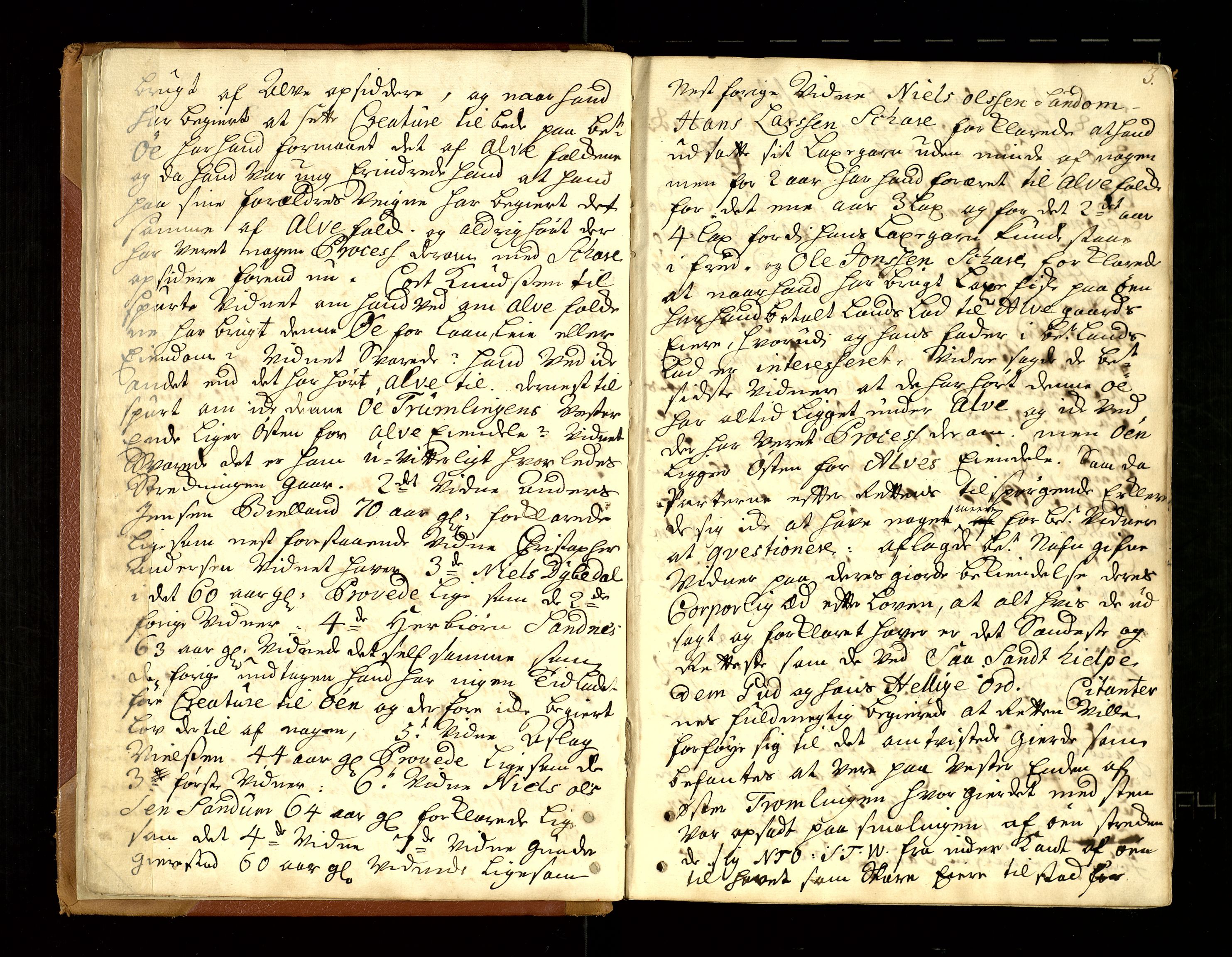 Nedenes sorenskriveri før 1824, AV/SAK-1221-0007/F/Fb/L0001: Ekstrarettsprotokoll med register nr 1, 1733-1742, s. 3
