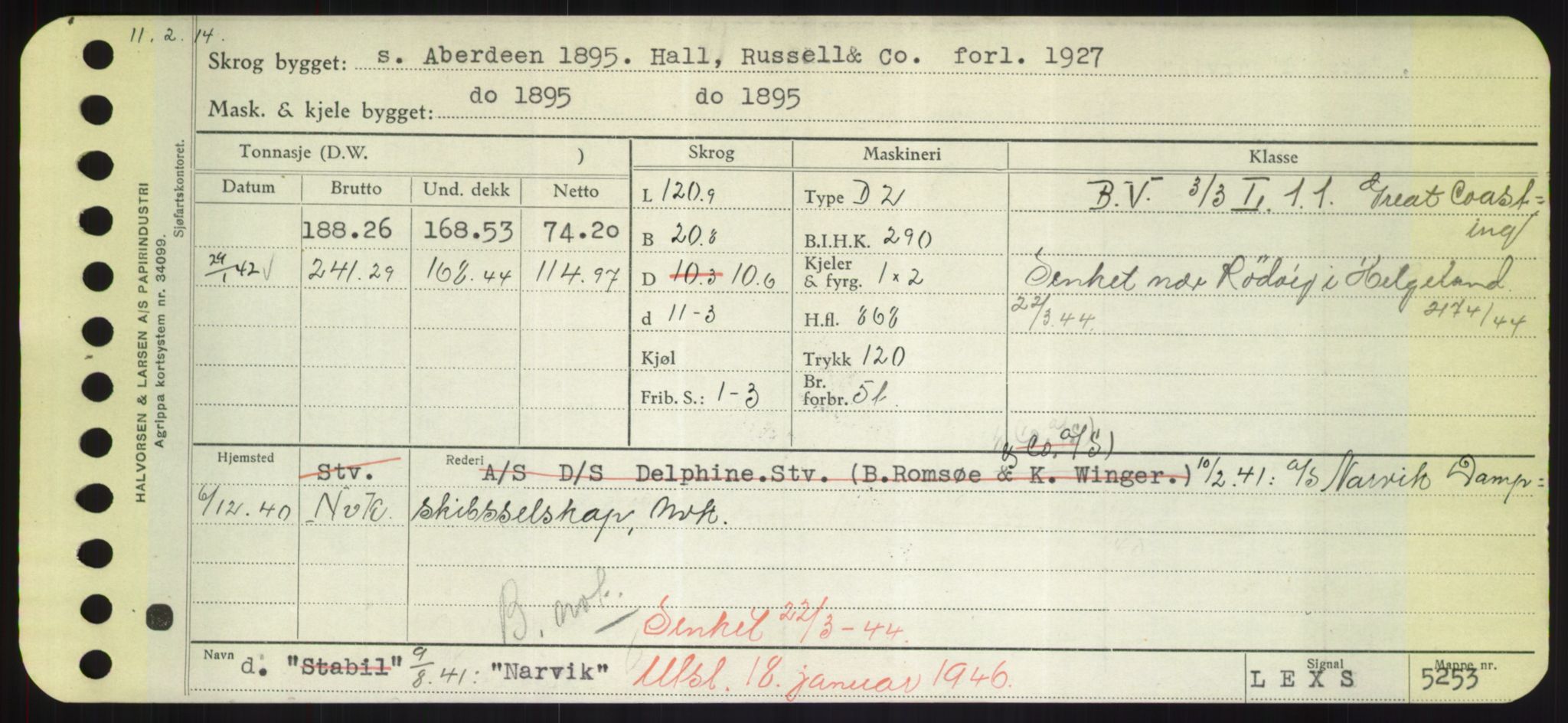 Sjøfartsdirektoratet med forløpere, Skipsmålingen, RA/S-1627/H/Hd/L0026: Fartøy, N-Norhol, s. 59