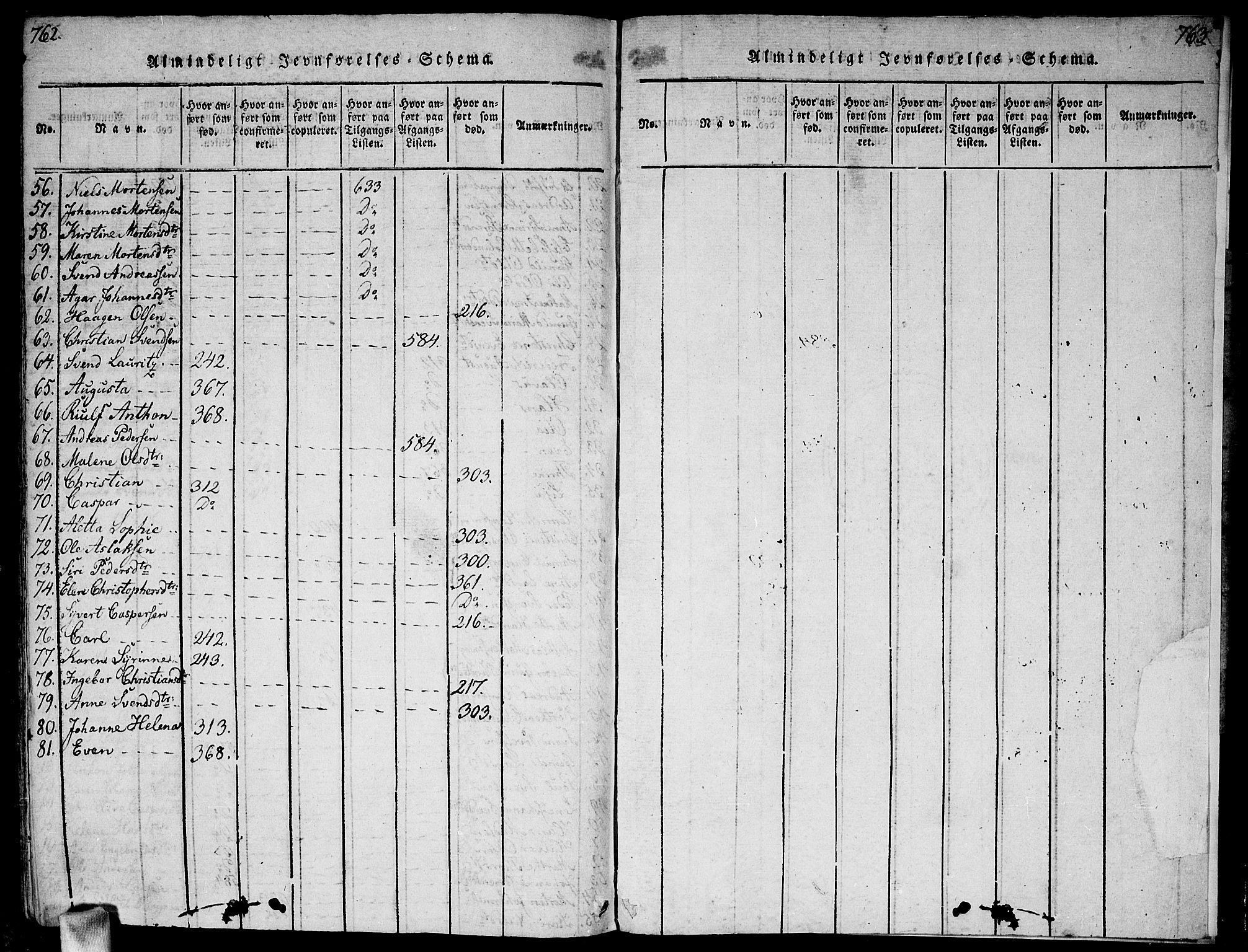Vestby prestekontor Kirkebøker, SAO/A-10893/G/Ga/L0001: Klokkerbok nr. I 1, 1814-1827, s. 762-763