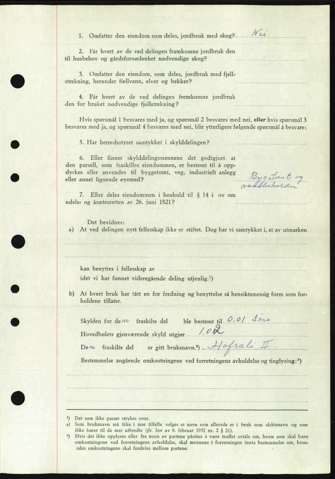 Nordre Sunnmøre sorenskriveri, AV/SAT-A-0006/1/2/2C/2Ca: Pantebok nr. A25, 1947-1947, Dagboknr: 1441/1947